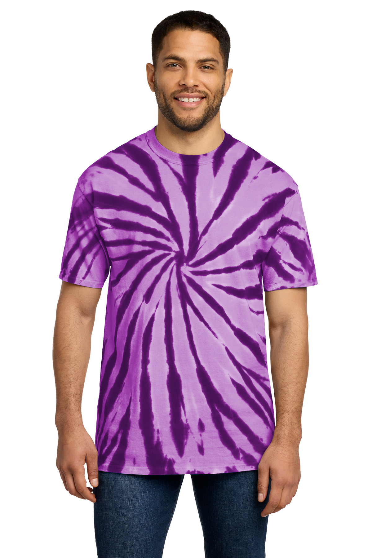 Port & Co ™ Tie-Dye Tee. PC147 - Purple
