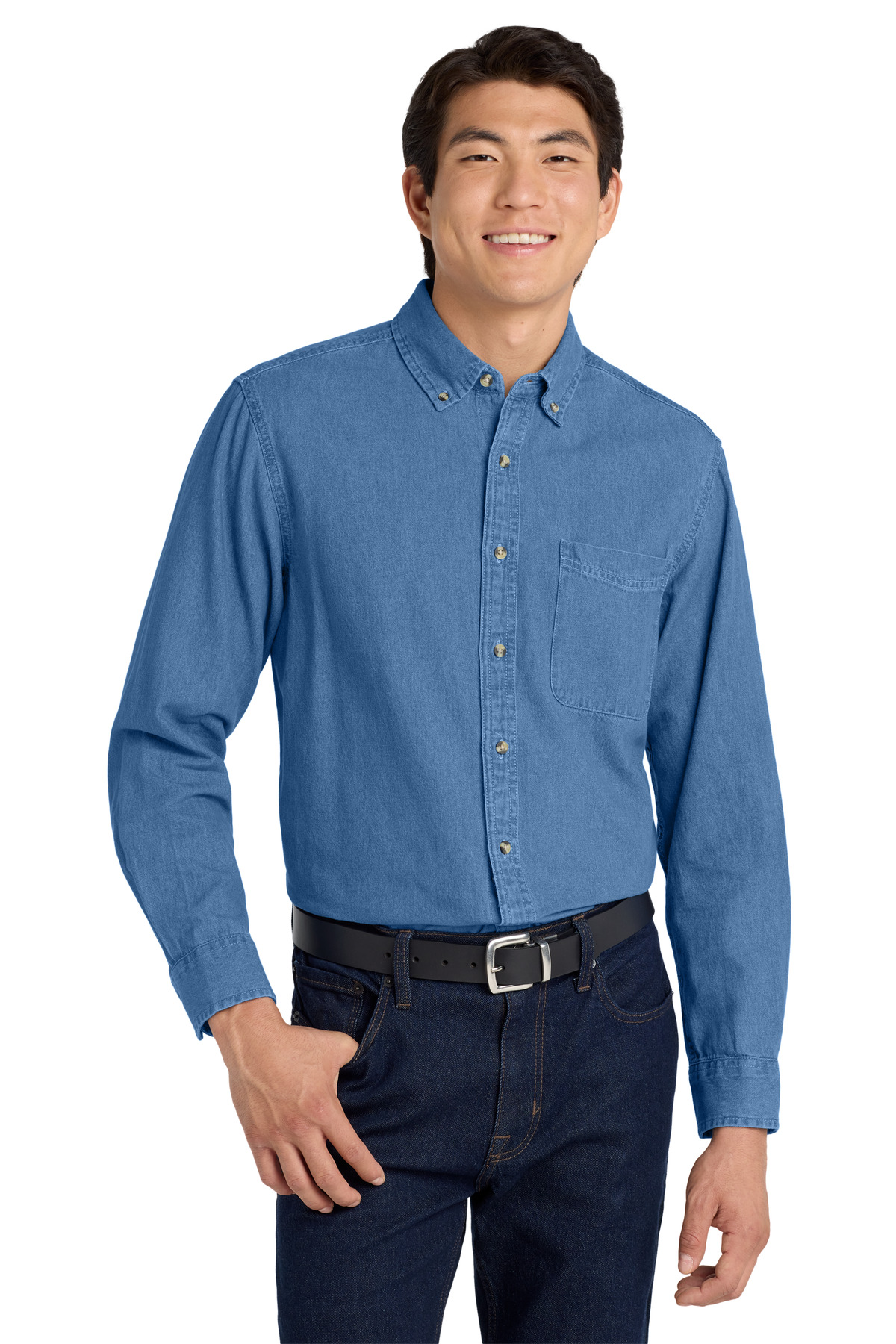Port Authority ® Tall Long Sleeve Denim Shirt. TLS600