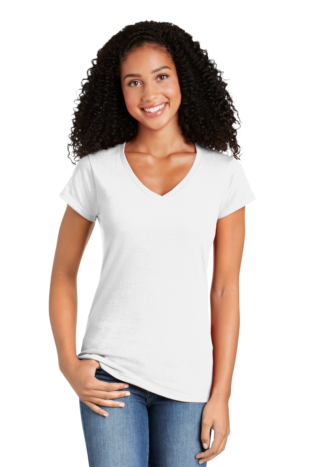Gildan Softstyle Ladies Fit V-Neck T-Shirt-