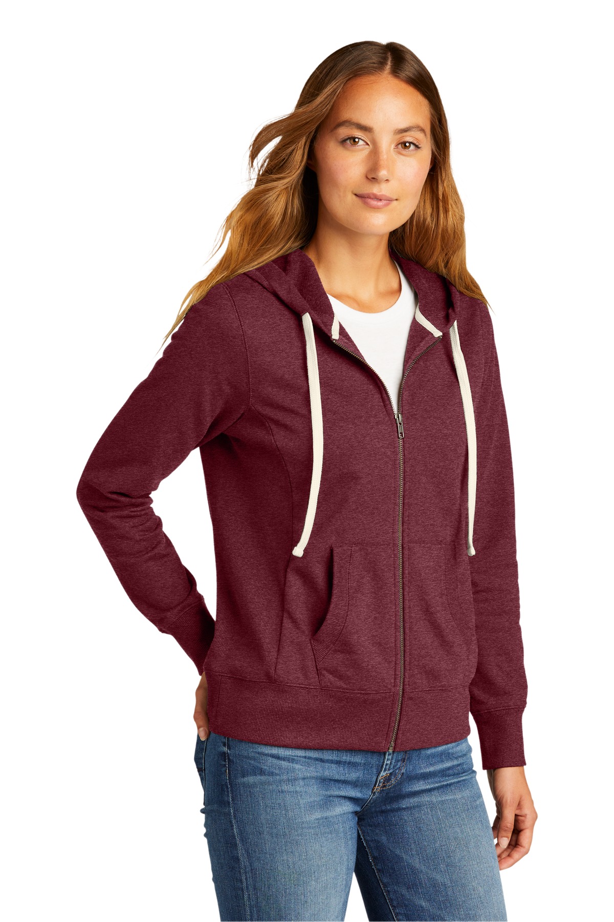 District Women's Re-Fleece Full-Zip Hoodie DT8103