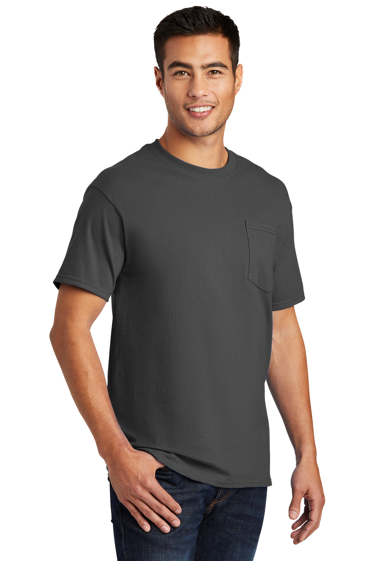 Port & Co Essential Pocket Tee. PC61P