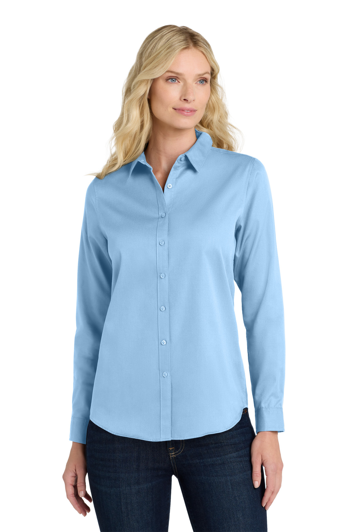 Port Authority ® Women's Long Sleeve SuperPro React ™ Twill Shirt. LW808 - Image 2