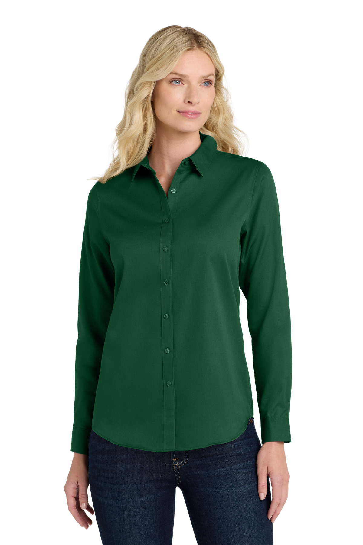Port Authority ® Women's Long Sleeve SuperPro React ™ Twill Shirt. LW808 - Image 3