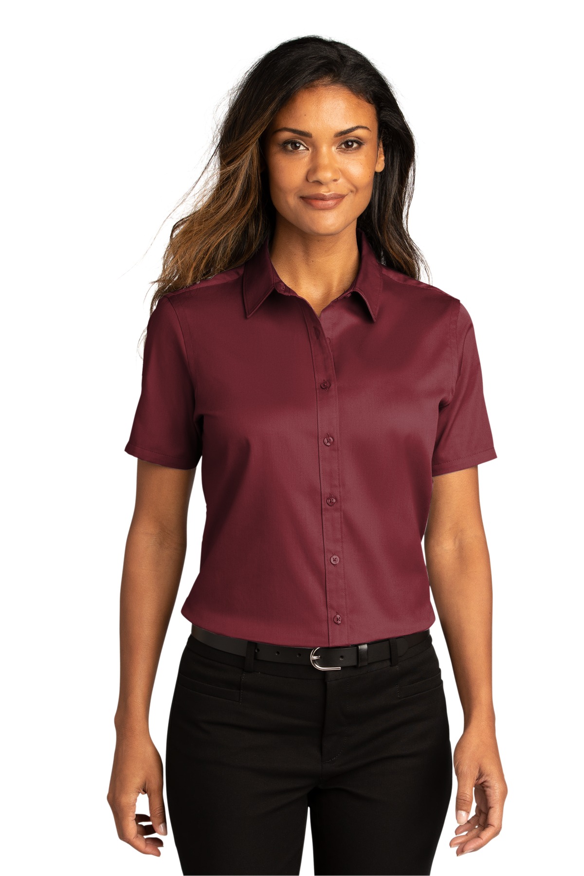 Port Authority Ladies Short Sleeve SuperPro React Twill Shirt - LW809