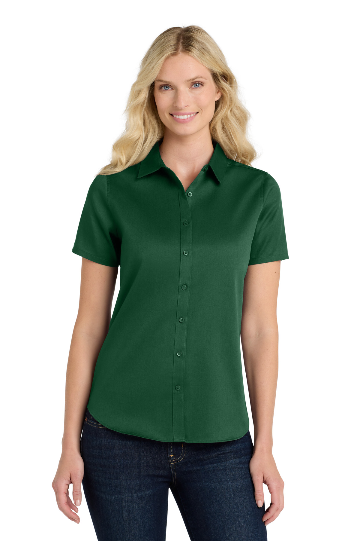 Port Authority ® Women's Short Sleeve SuperPro React ™ Twill Shirt. LW809 - Image 4