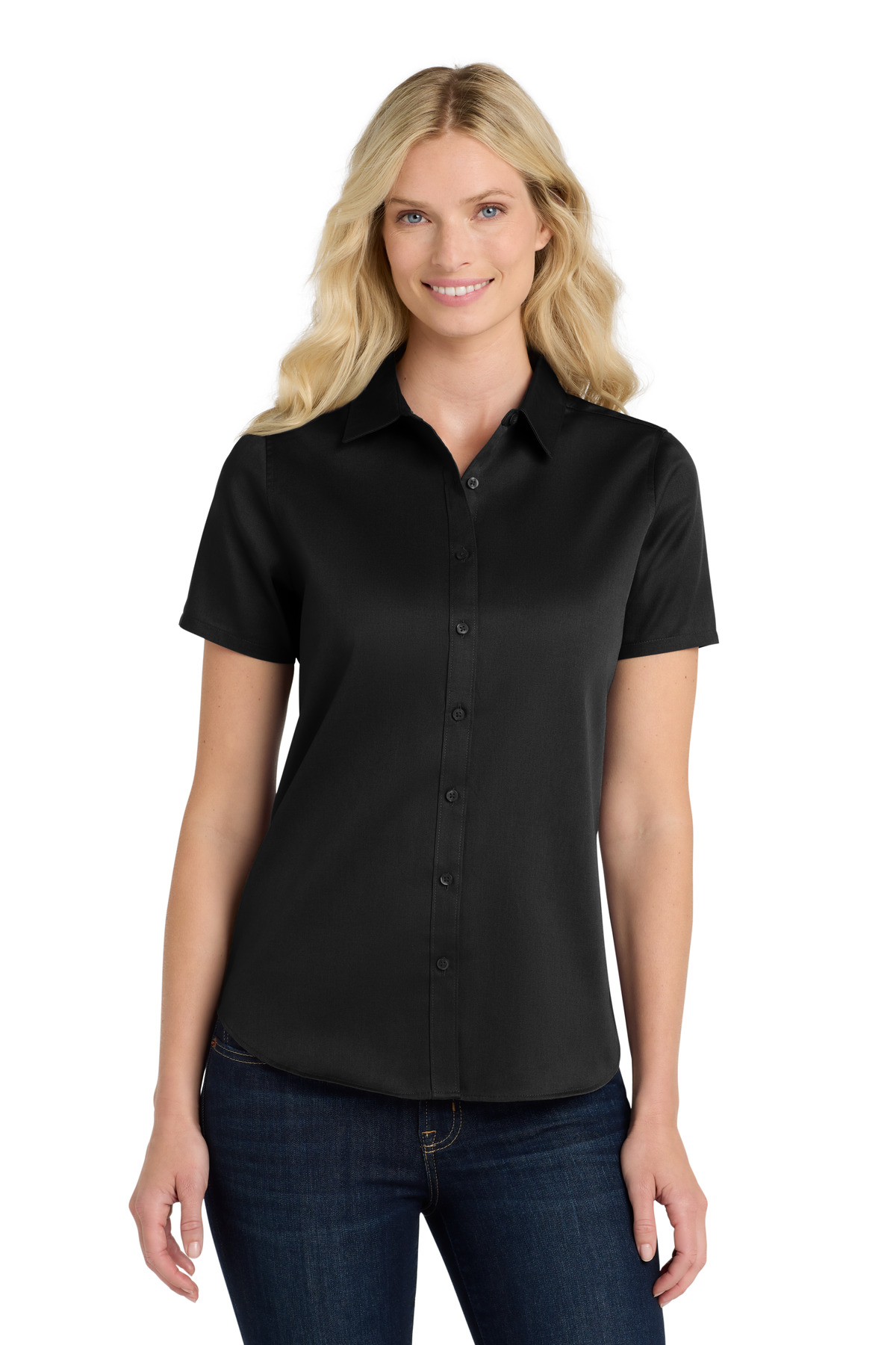Port Authority ® Women's Short Sleeve SuperPro React ™ Twill Shirt. LW809 - Image 5