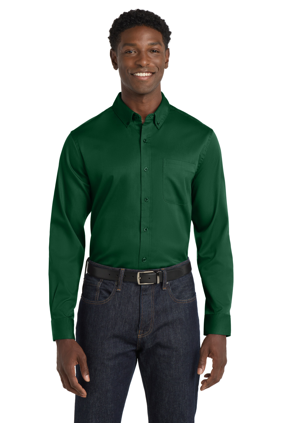 Port Authority ® Long Sleeve SuperPro React ™ Twill Shirt. W808 - Image 4