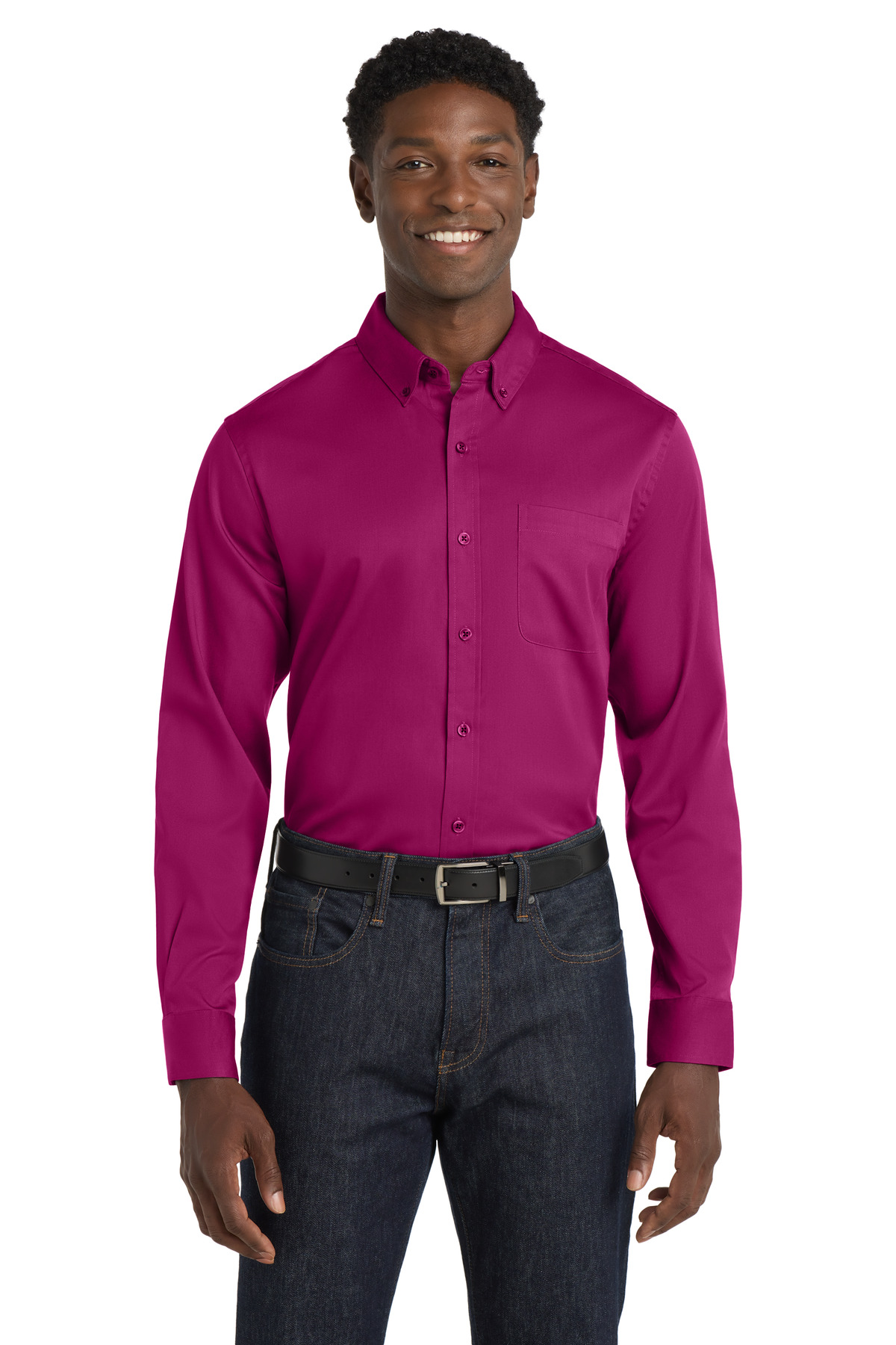Port Authority ® Long Sleeve SuperPro React ™ Twill Shirt. W808
