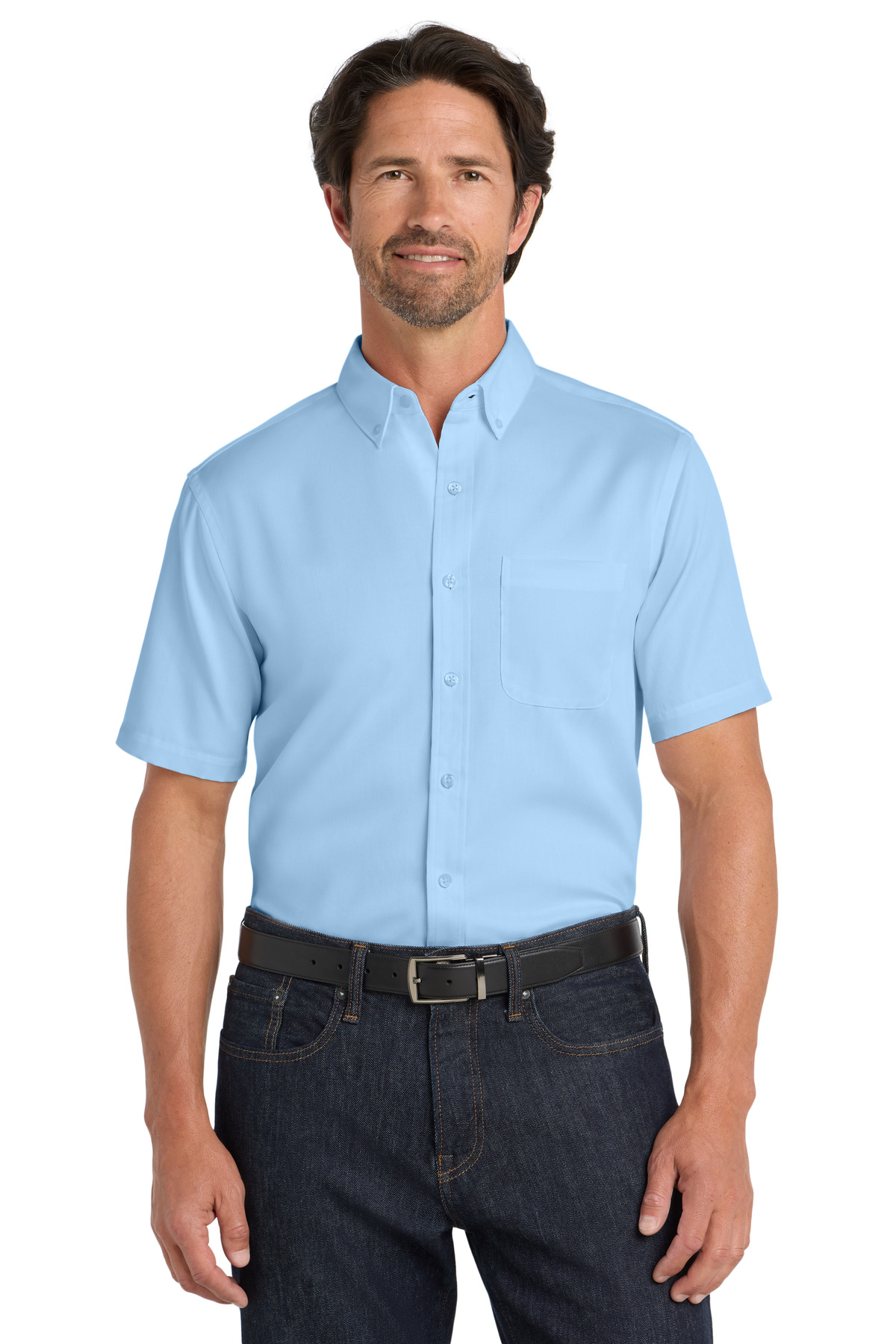 Port Authority ® Short Sleeve SuperPro React ™ Twill Shirt. W809 - Image 3
