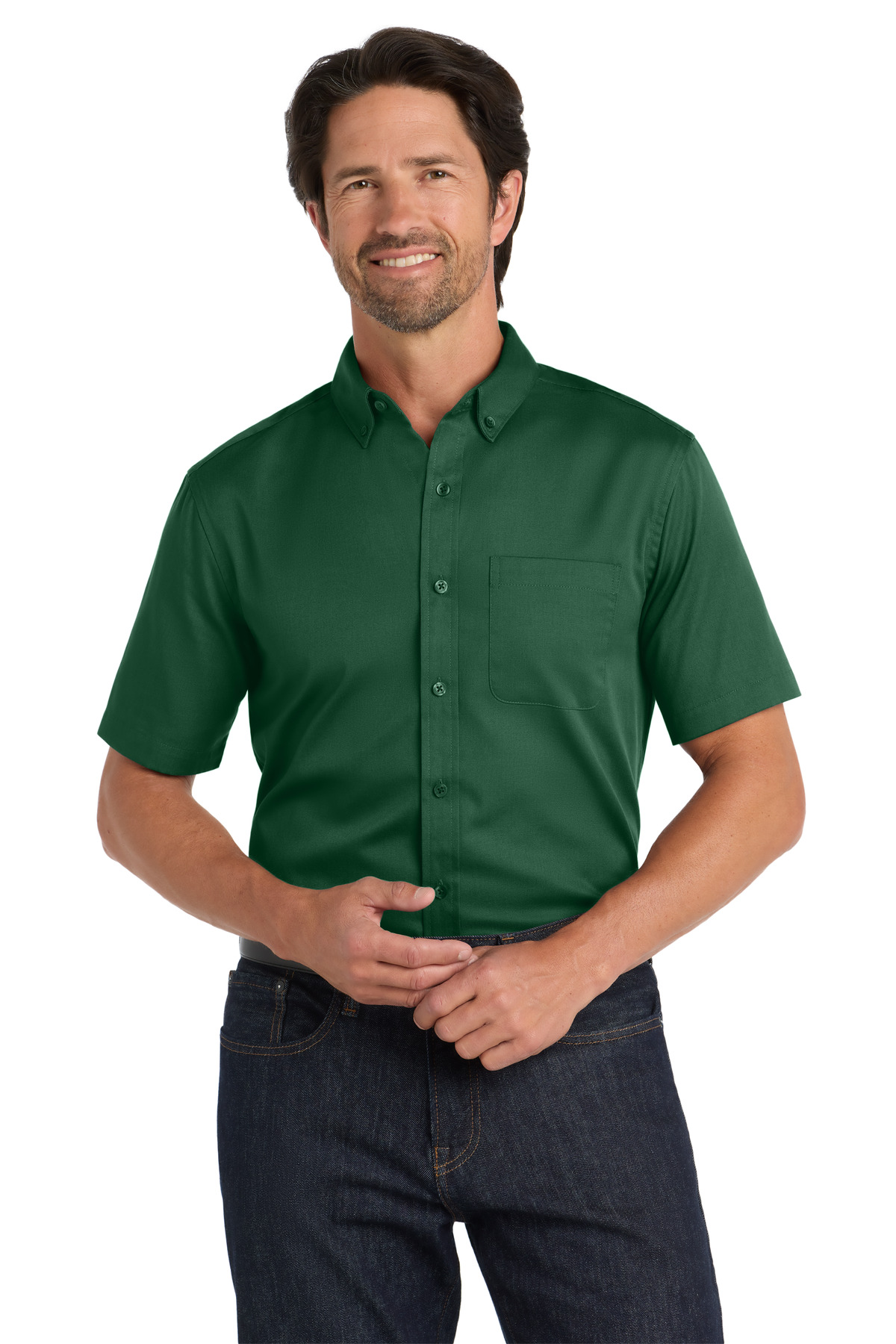 Port Authority ® Short Sleeve SuperPro React ™ Twill Shirt. W809 - Image 4