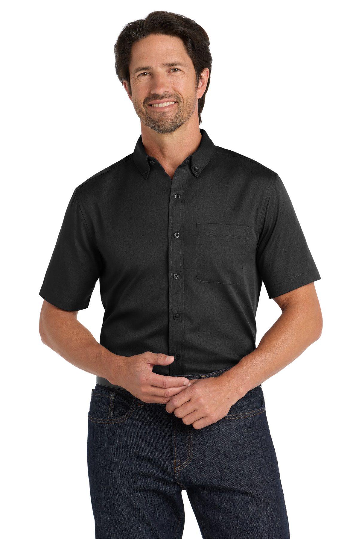 Port Authority ® Short Sleeve SuperPro React ™ Twill Shirt. W809 - Image 5