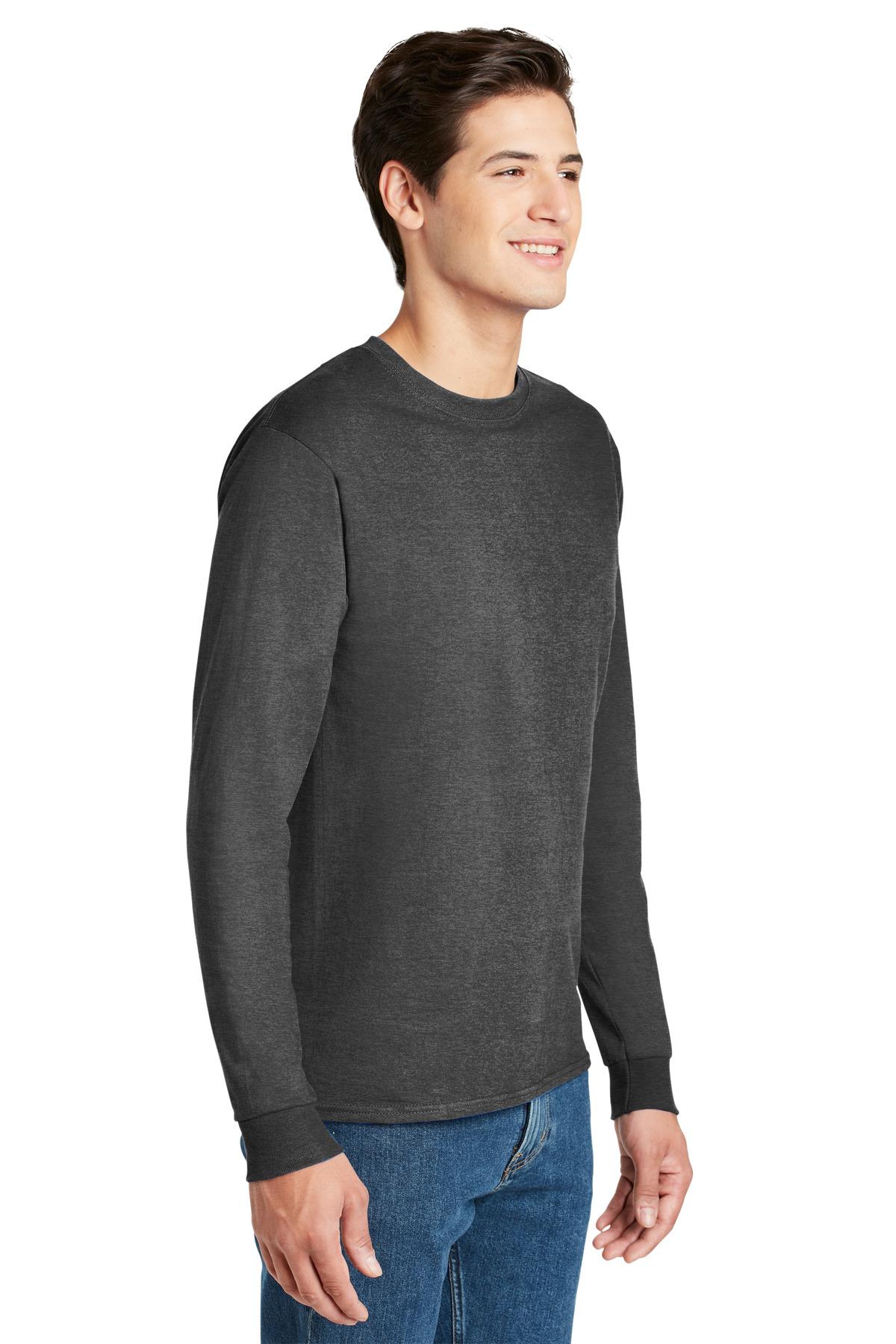 Hanes - Authentic 100% Cotton Long Sleeve T-Shirt. 5586