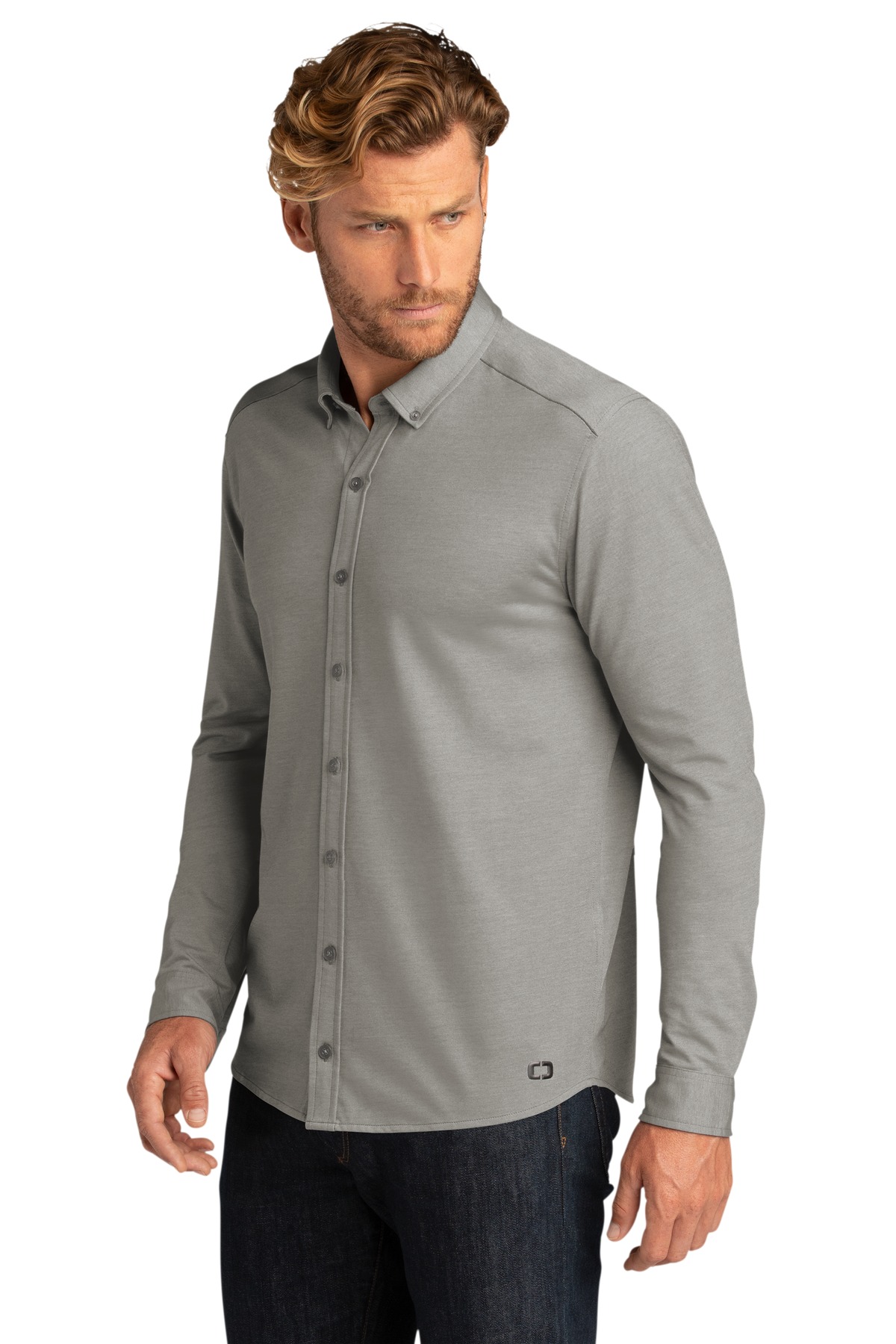 OGIO Code Stretch Long Sleeve Button-Up. OG145