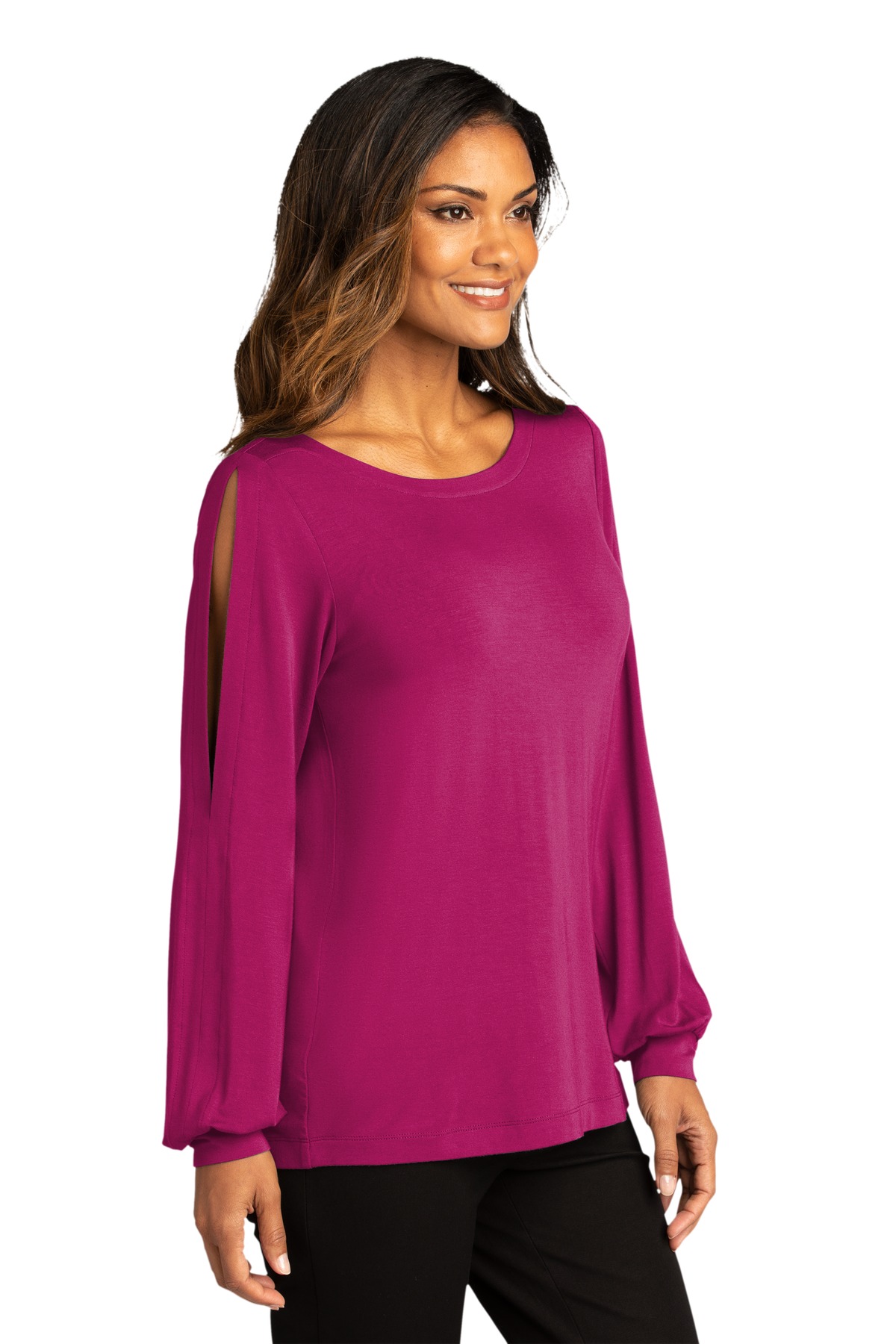 Port Authority Ladies Luxe Knit Jewel Neck Top. LK5600