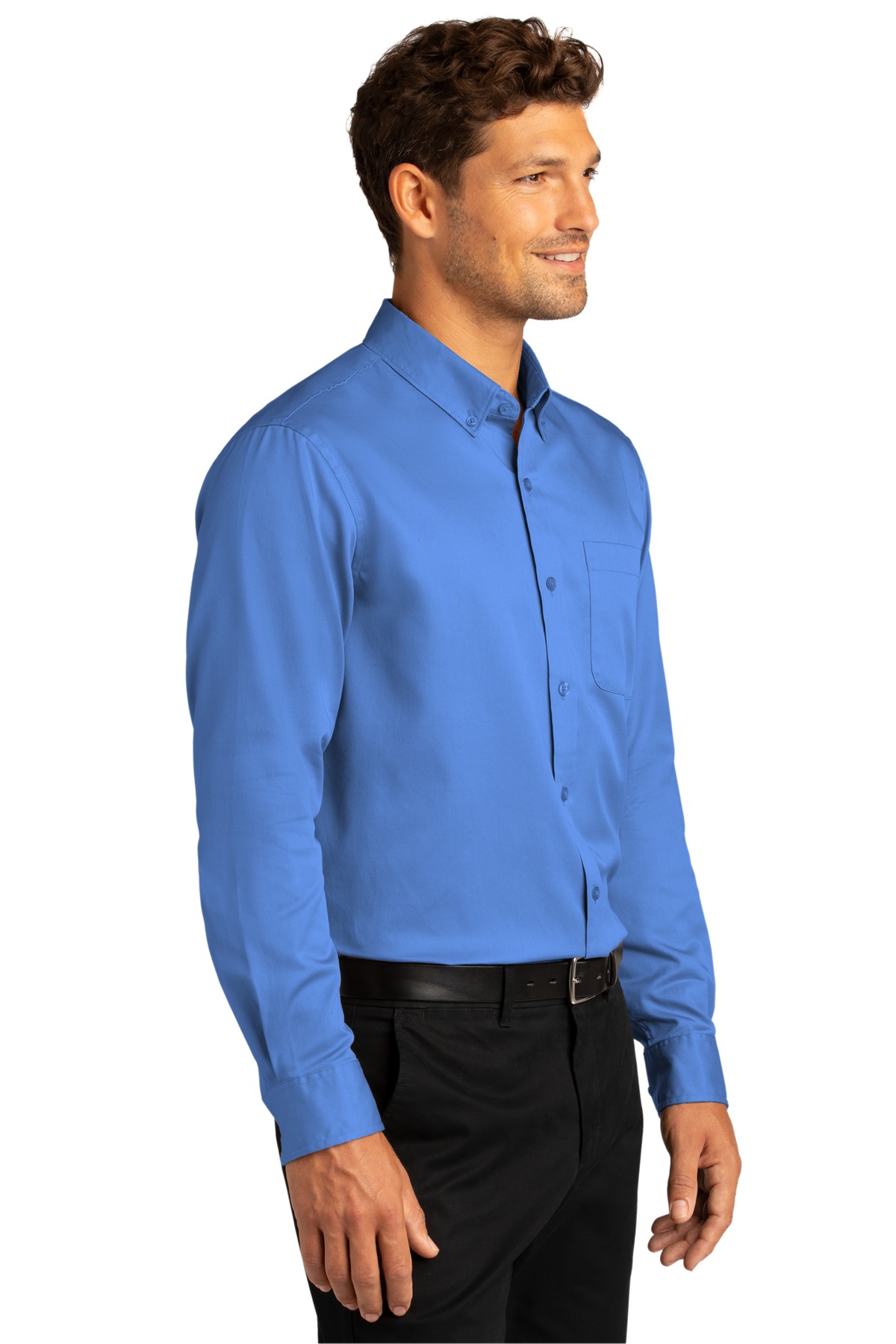Port Authority Long Sleeve SuperPro React Twill Shirt. W808