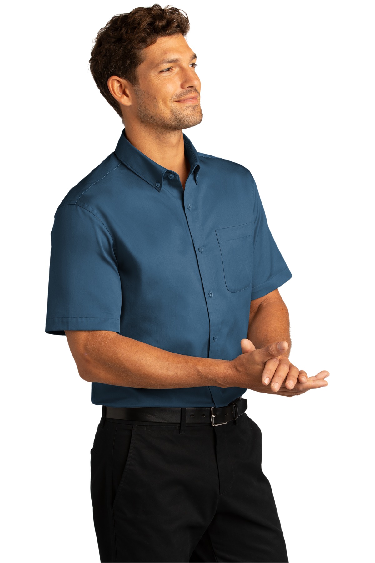 Port Authority Short Sleeve SuperPro React Twill Shirt. W809