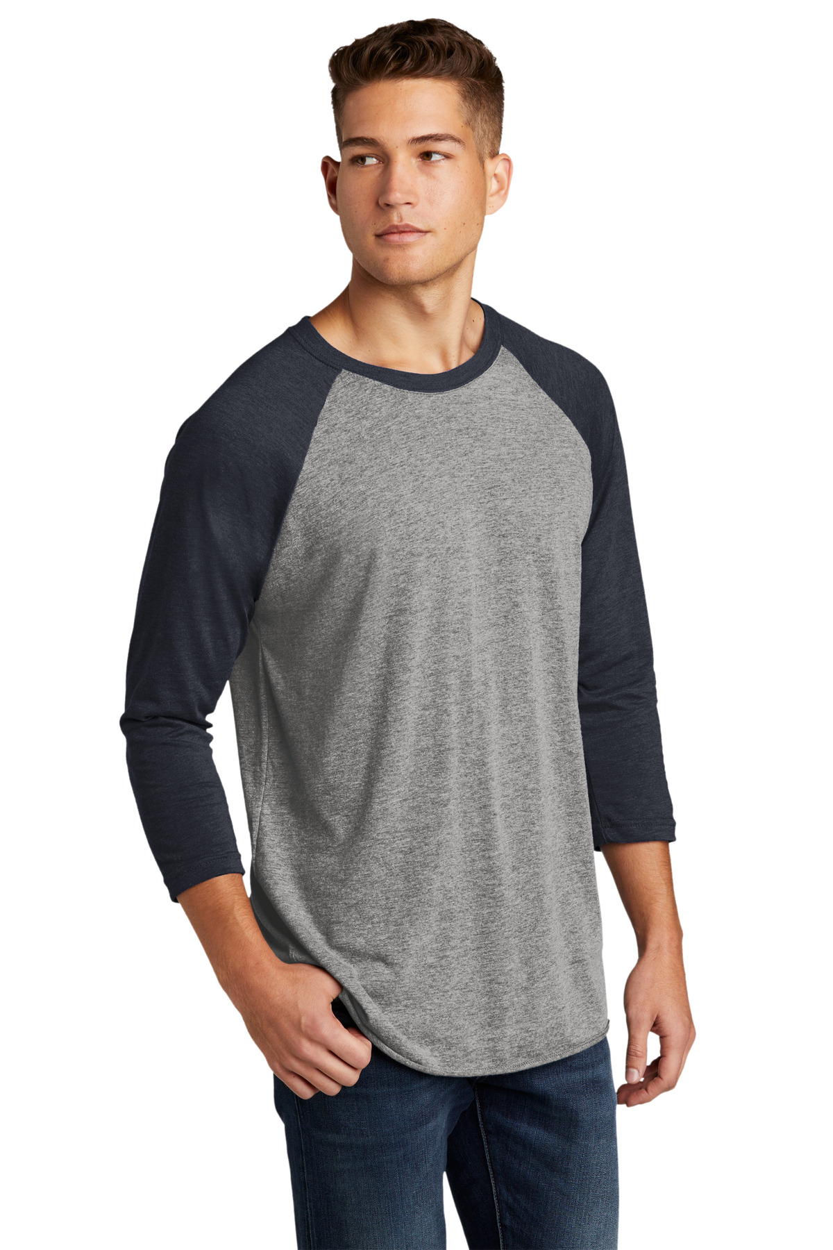 Next Level Apparel Adult Tri-Blend 3/4-Sleeve Raglan Tee. NL6051