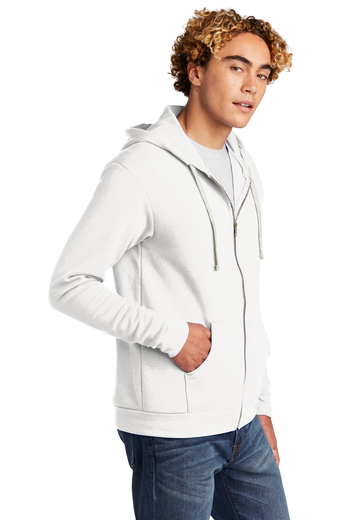 Next Level Apparel Adult Santa Barbara Zip Hoodie. NL9602