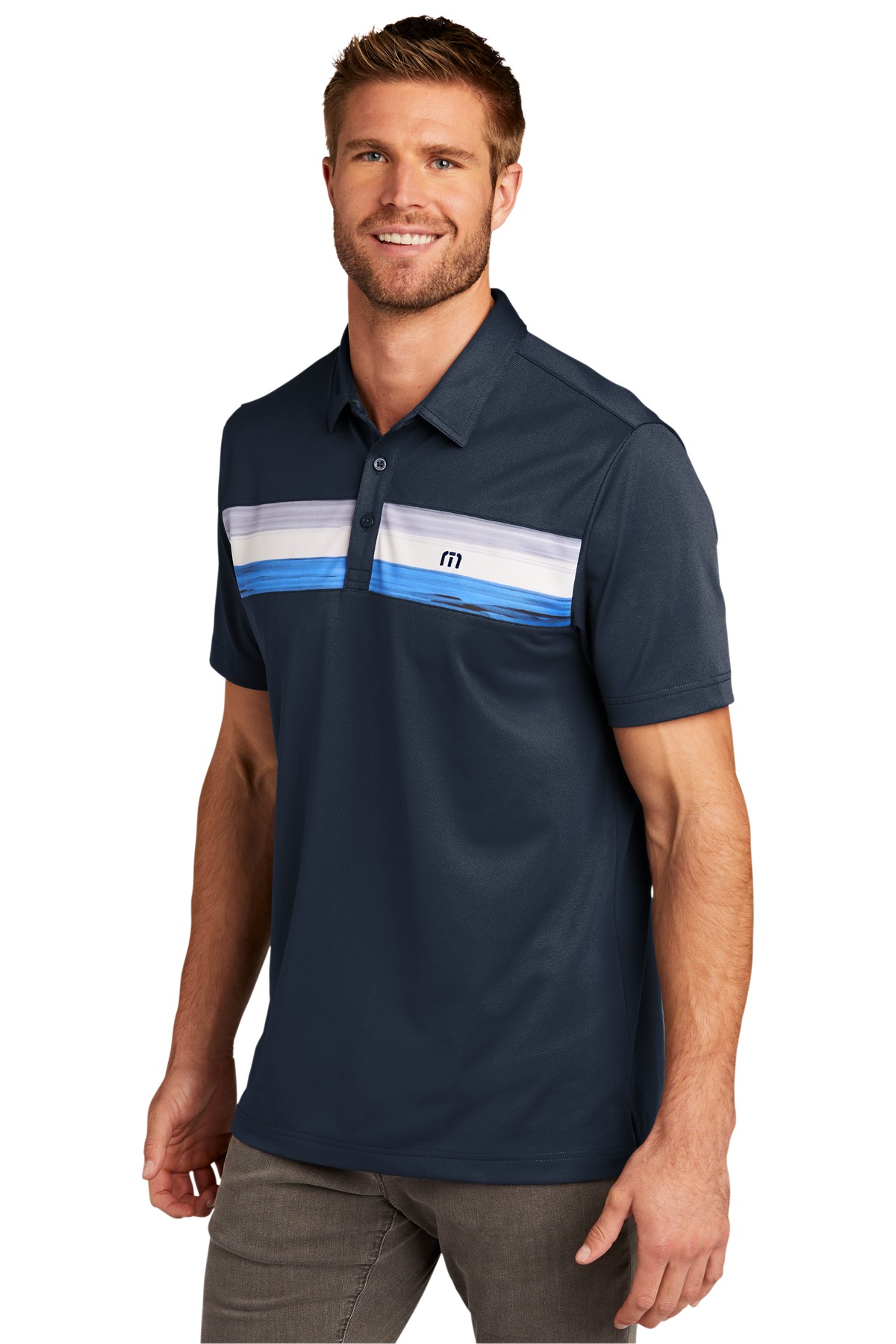 TravisMathew Cabana Chest Stripe Polo. TM1MU416