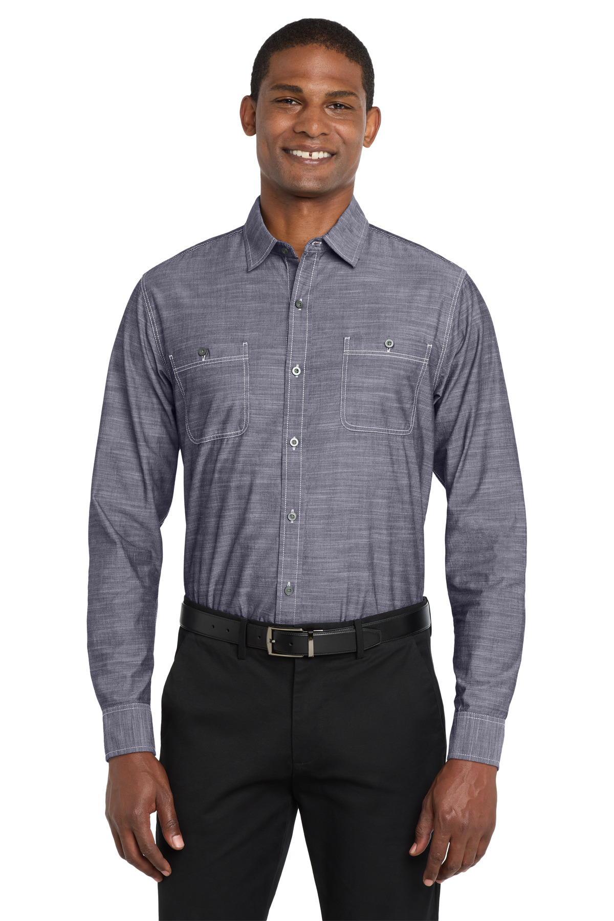 Port Authority ® Slub Chambray Shirt. W380 - Image 3