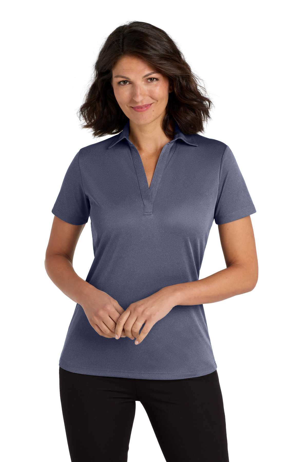 Port Authority ® Women's Heathered Silk Touch ™ Performance Polo. LK542 - Image 5