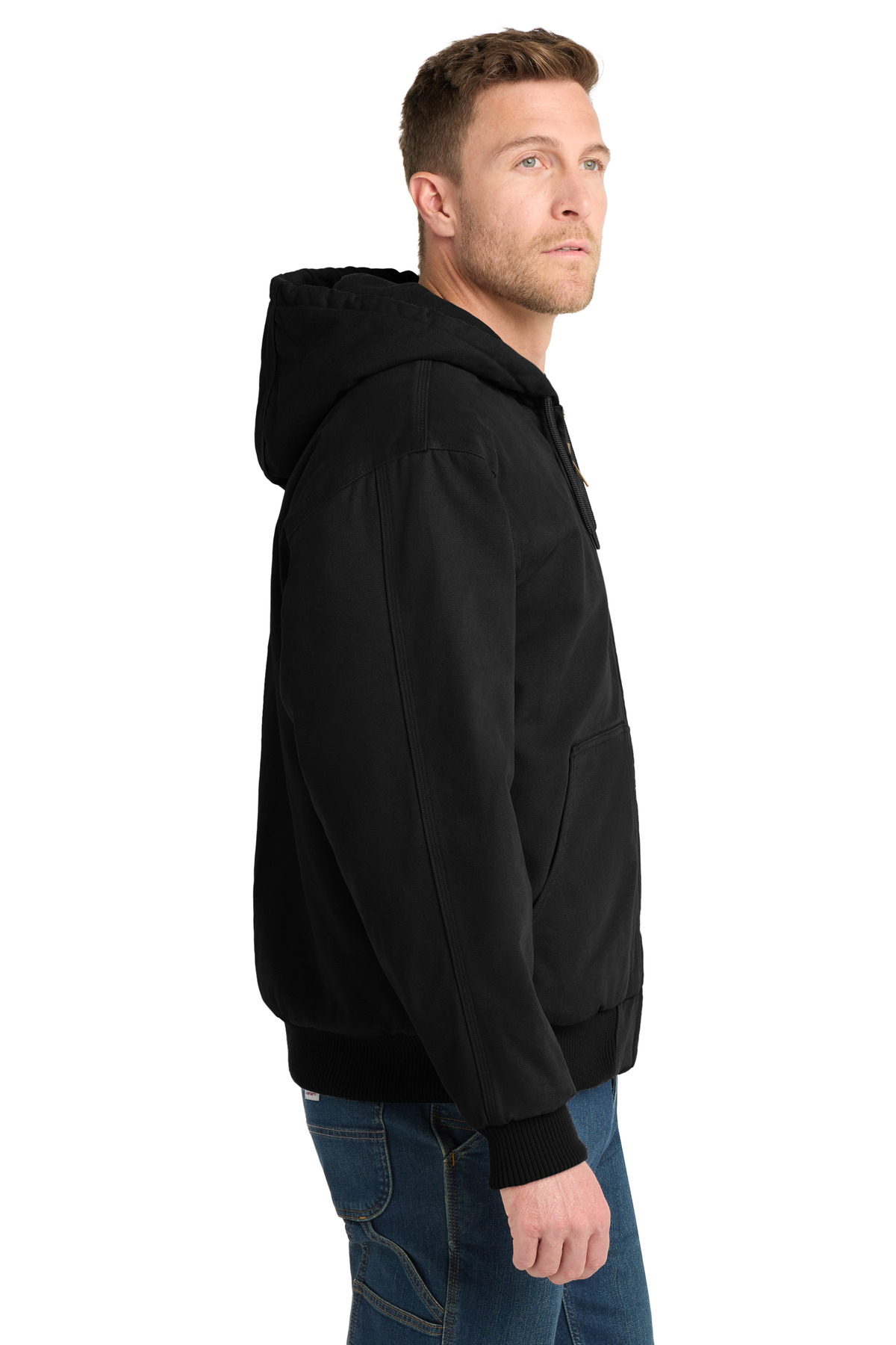 CornerStone Washed Duck Cloth Insulated Hooded Work Jacket. CSJ41