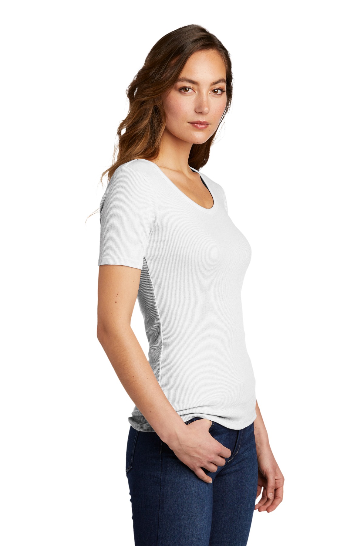 District Women's V.I.T. Rib Scoop Neck Tee DT6020