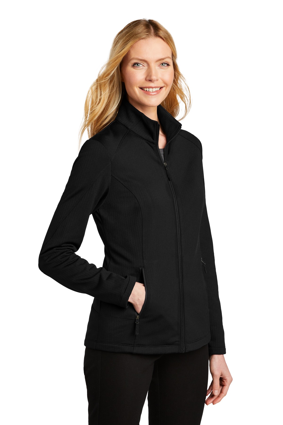Port Authority Women's Grid Fleece Jacket. L239