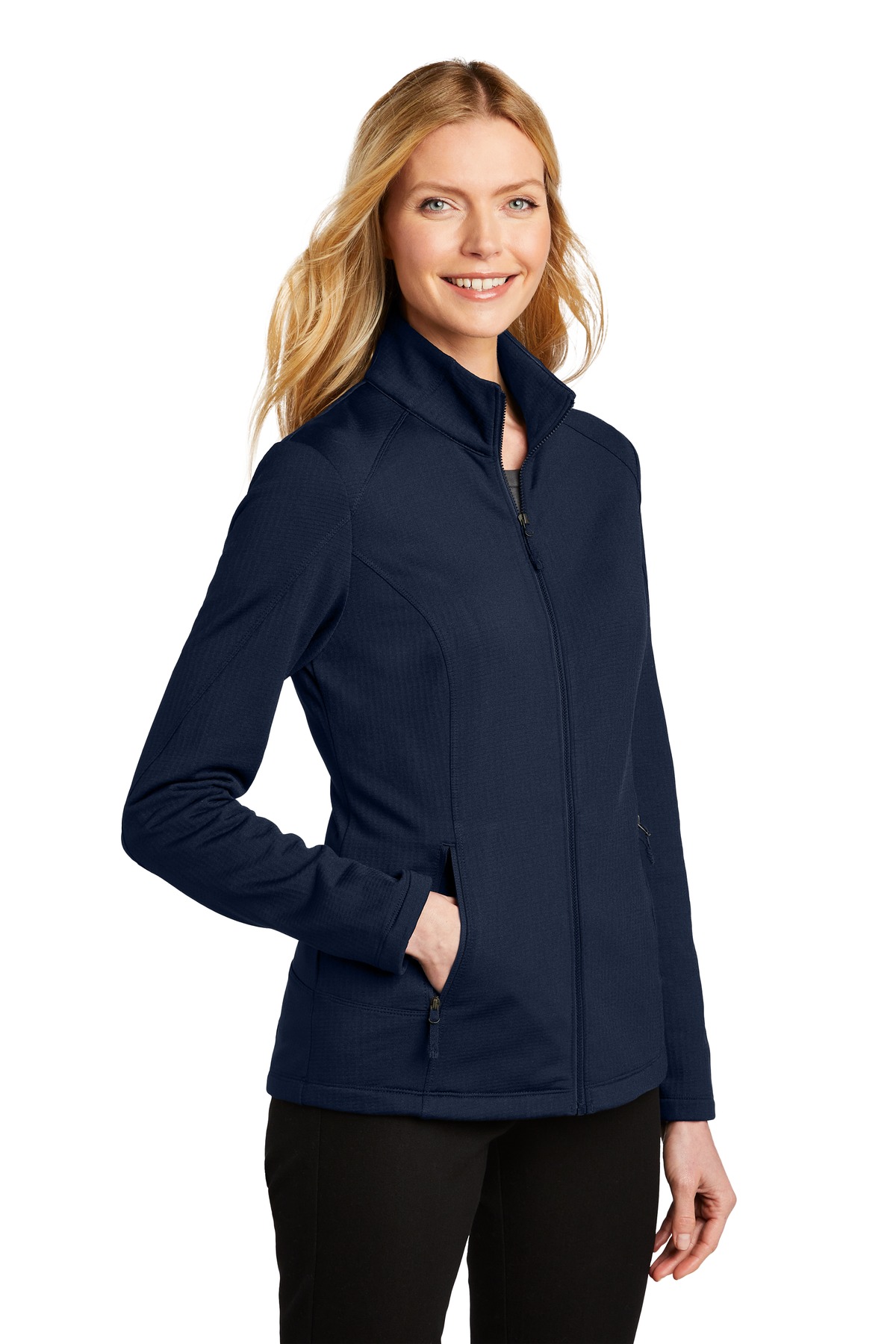 Port Authority Women's Grid Fleece Jacket. L239