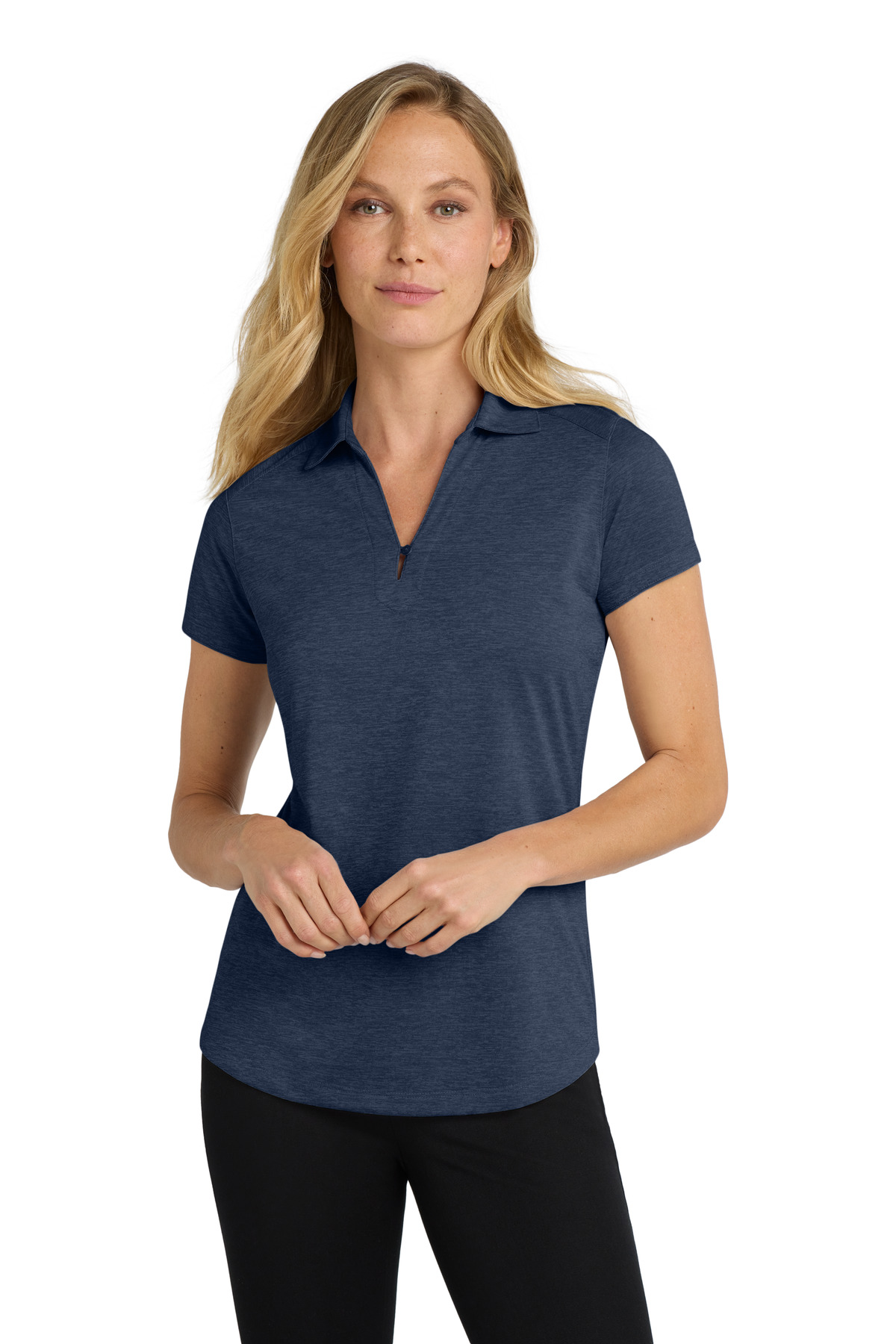 Port Authority ® Women's Digi Heather Performance Polo. L574 - Image 2