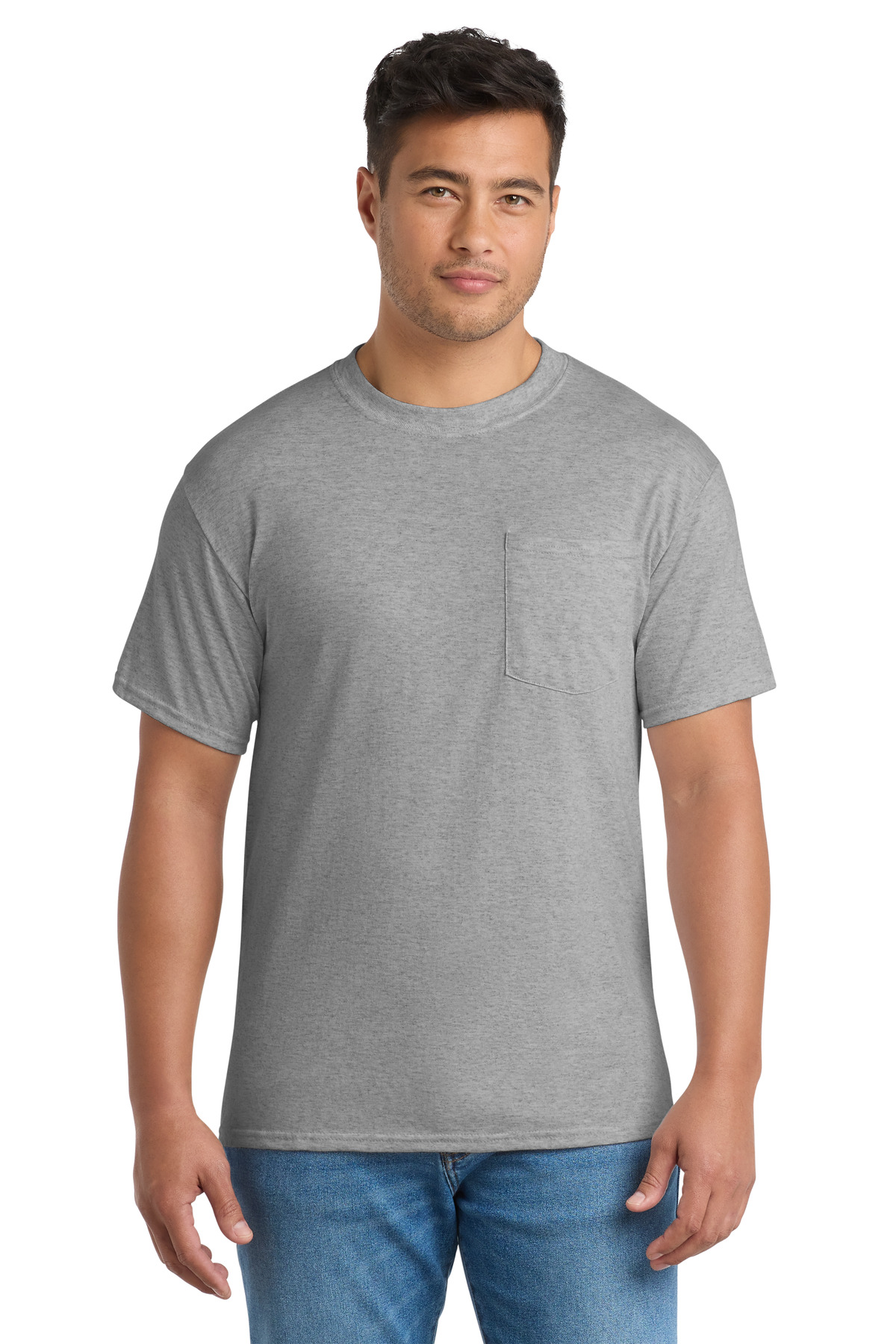 Port & Co ™ Tall Core Blend Pocket Tee. PC55PT - Athletic Heather