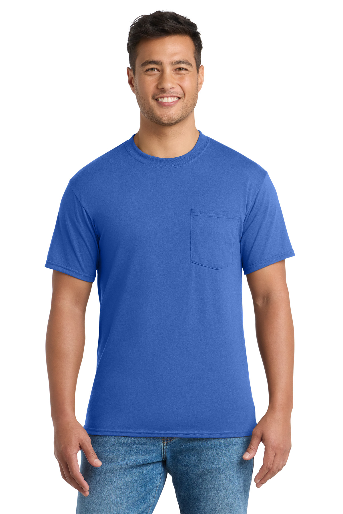 Port & Co ™ Tall Core Blend Pocket Tee. PC55PT - Royal