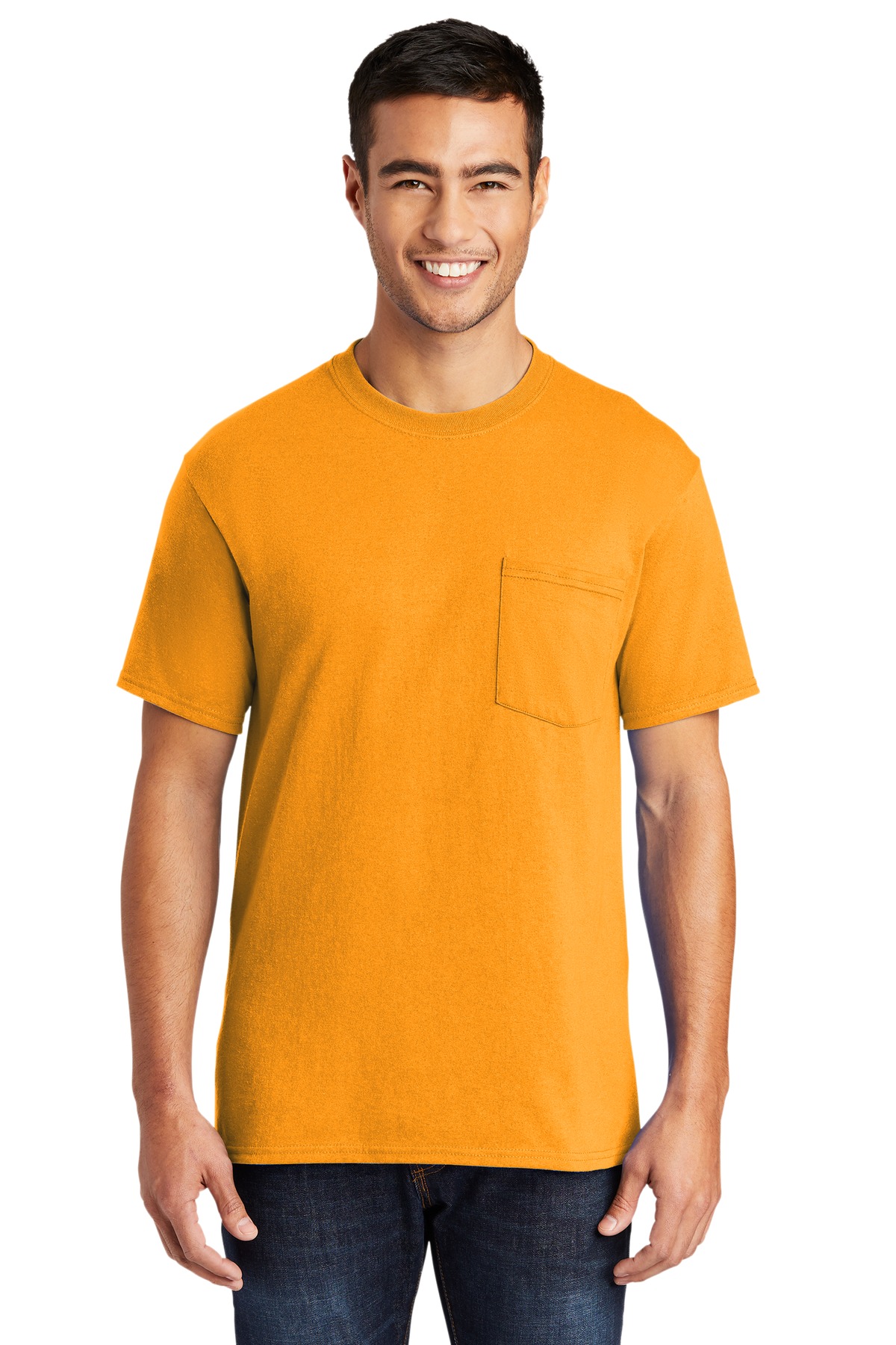 Port & Co ™ Core Blend Pocket Tee. PC55P - Gold