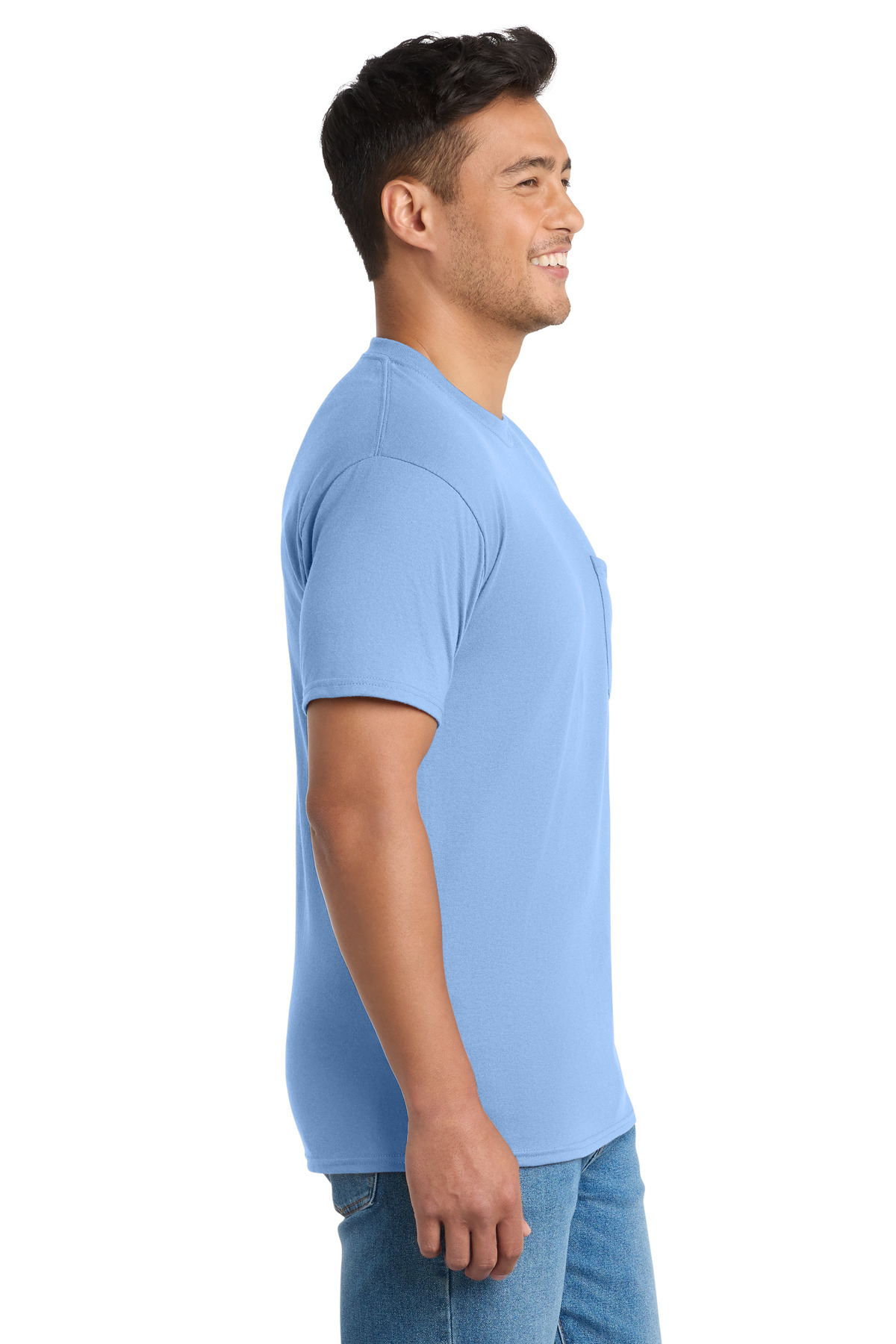 Port & Co Core Blend Pocket Tee. PC55P