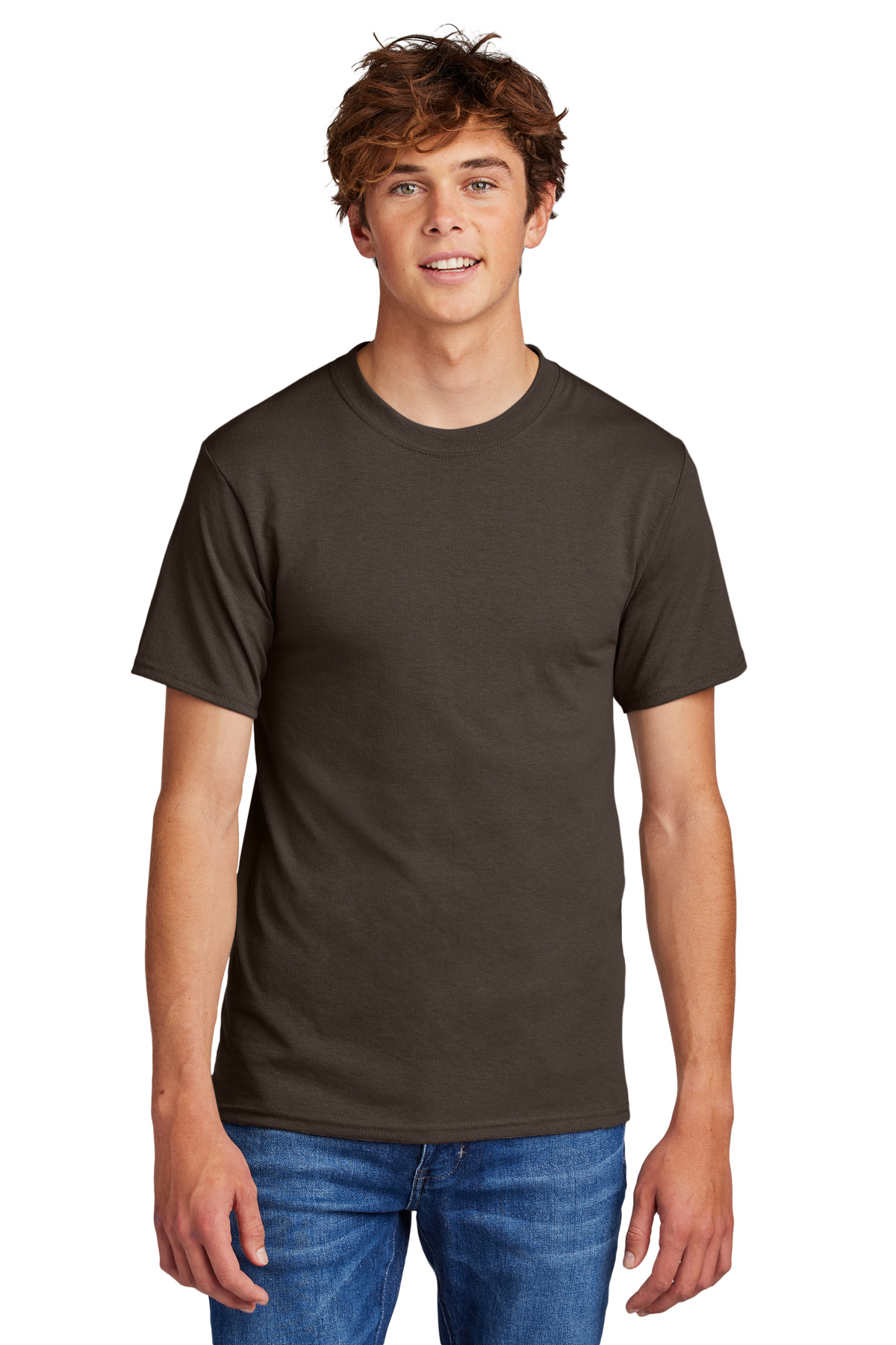 Port & Co PC55T swatch in Brown