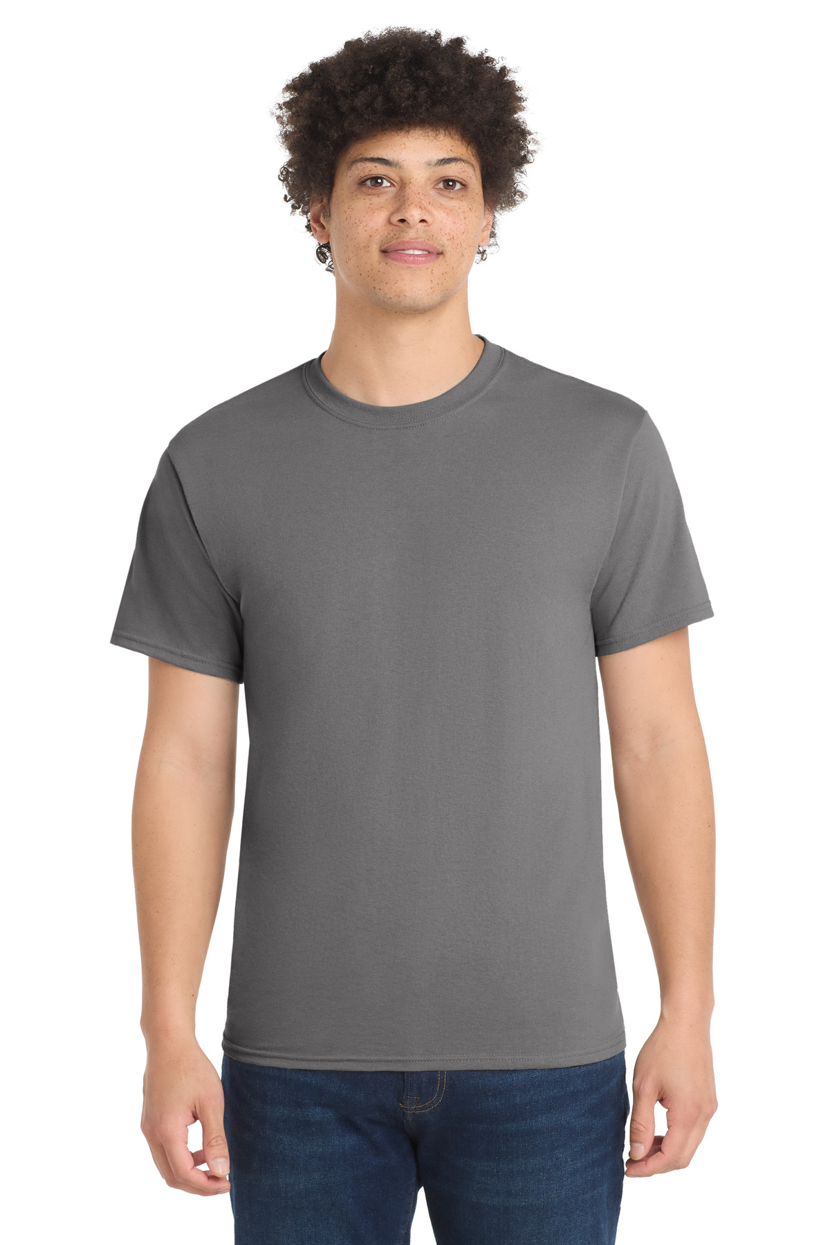 Port & Co PC55T swatch in Medium Grey