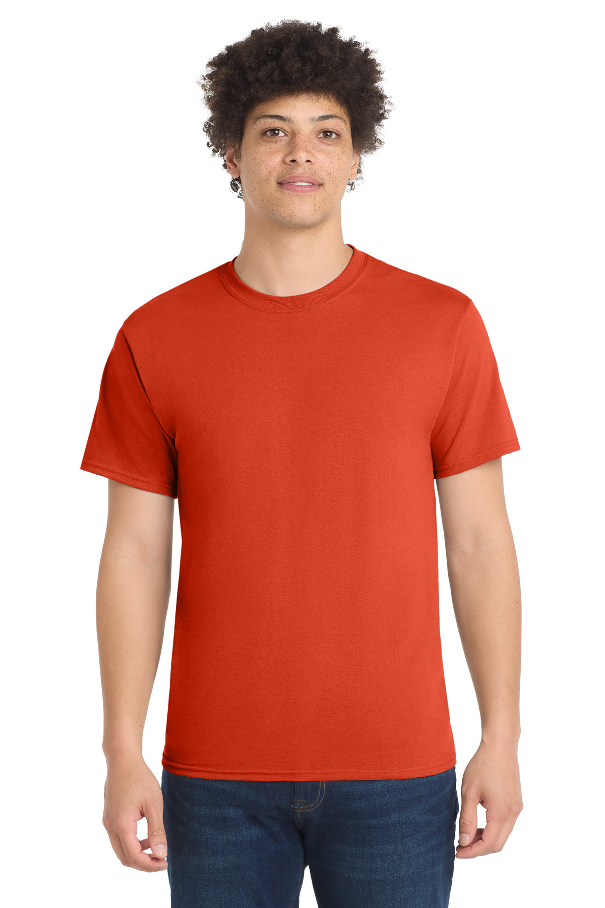 Port & Co PC55T swatch in Orange