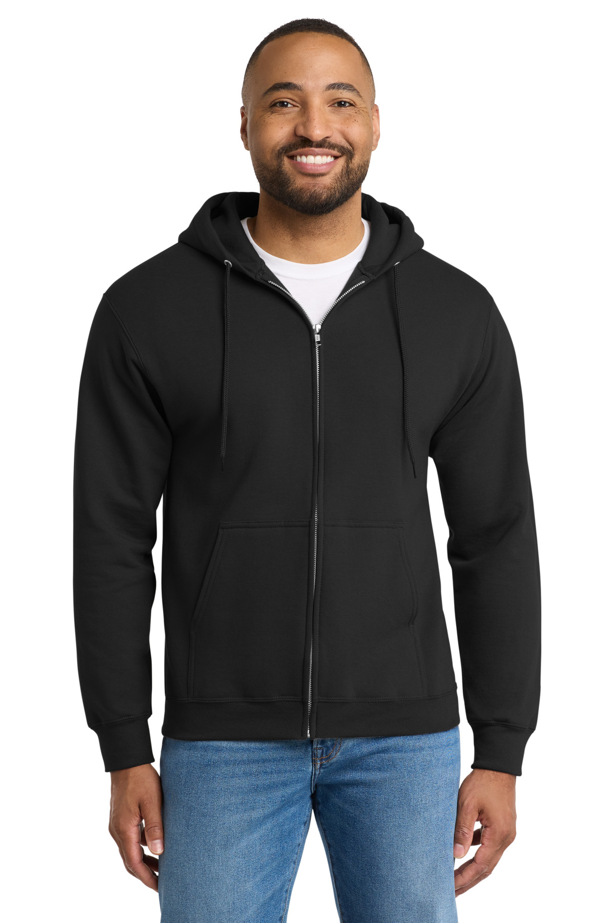 Port & Co Tall Essential Fleece Full-Zip Hooded Sweatshirt. PC90ZHT