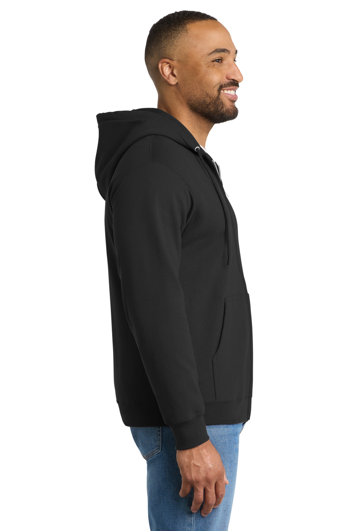 Port & Co Tall Essential Fleece Full-Zip Hooded Sweatshirt. PC90ZHT