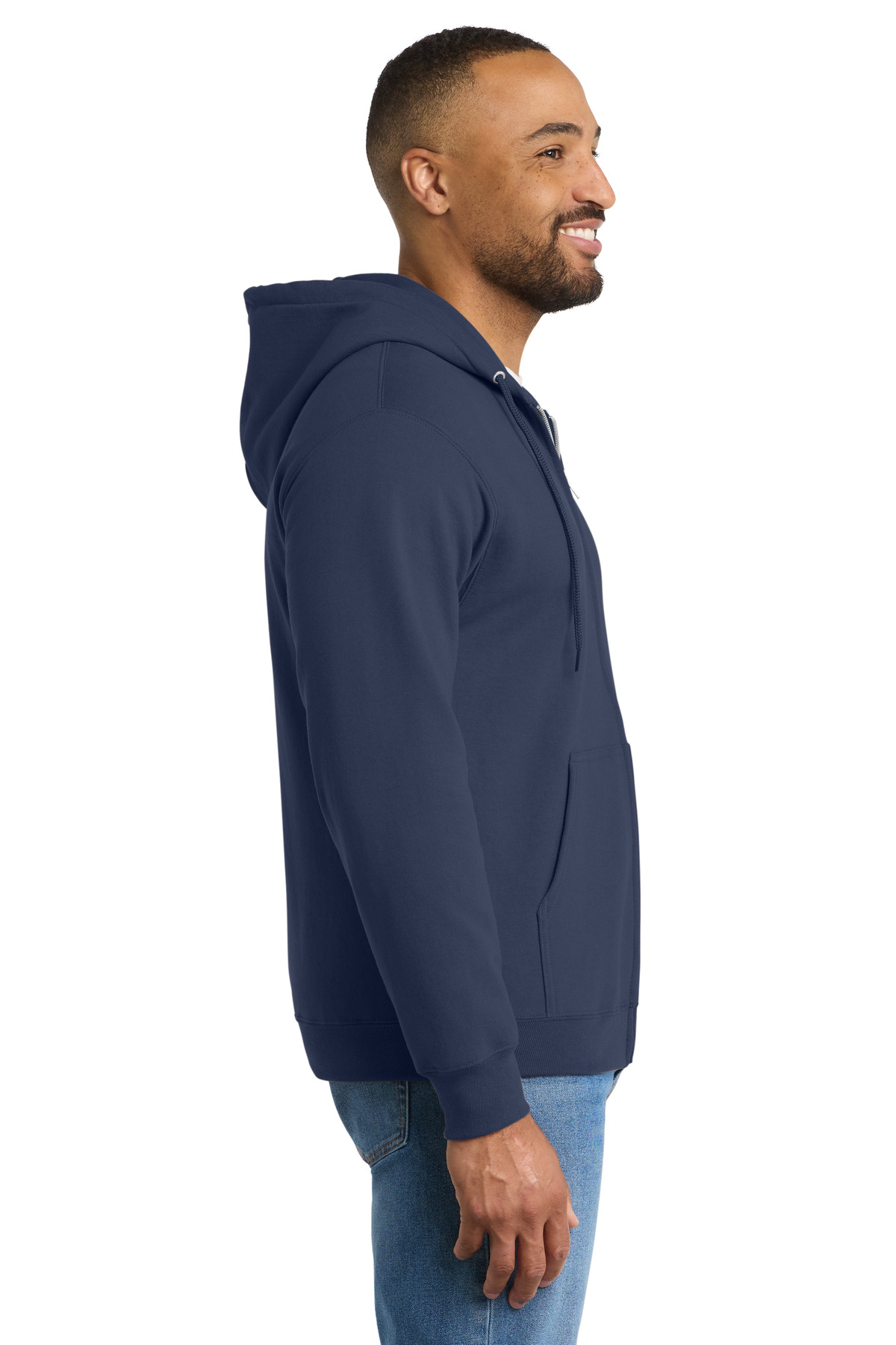 Port & Co Tall Essential Fleece Full-Zip Hooded Sweatshirt. PC90ZHT