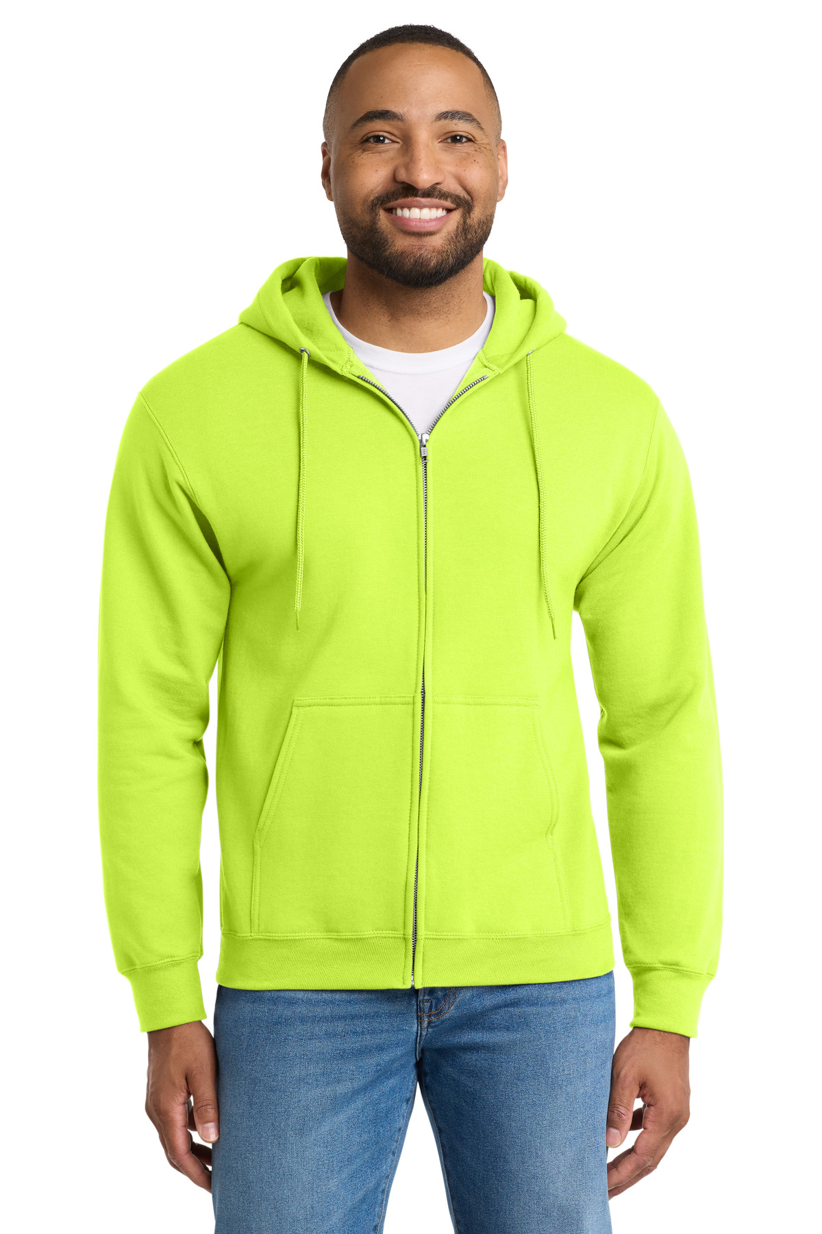 Port & Co Tall Essential Fleece Full-Zip Hooded Sweatshirt. PC90ZHT