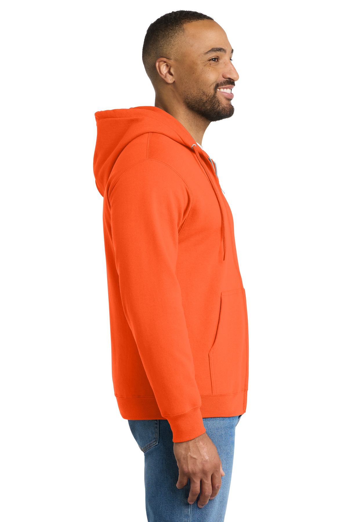 Port & Co Tall Essential Fleece Full-Zip Hooded Sweatshirt. PC90ZHT