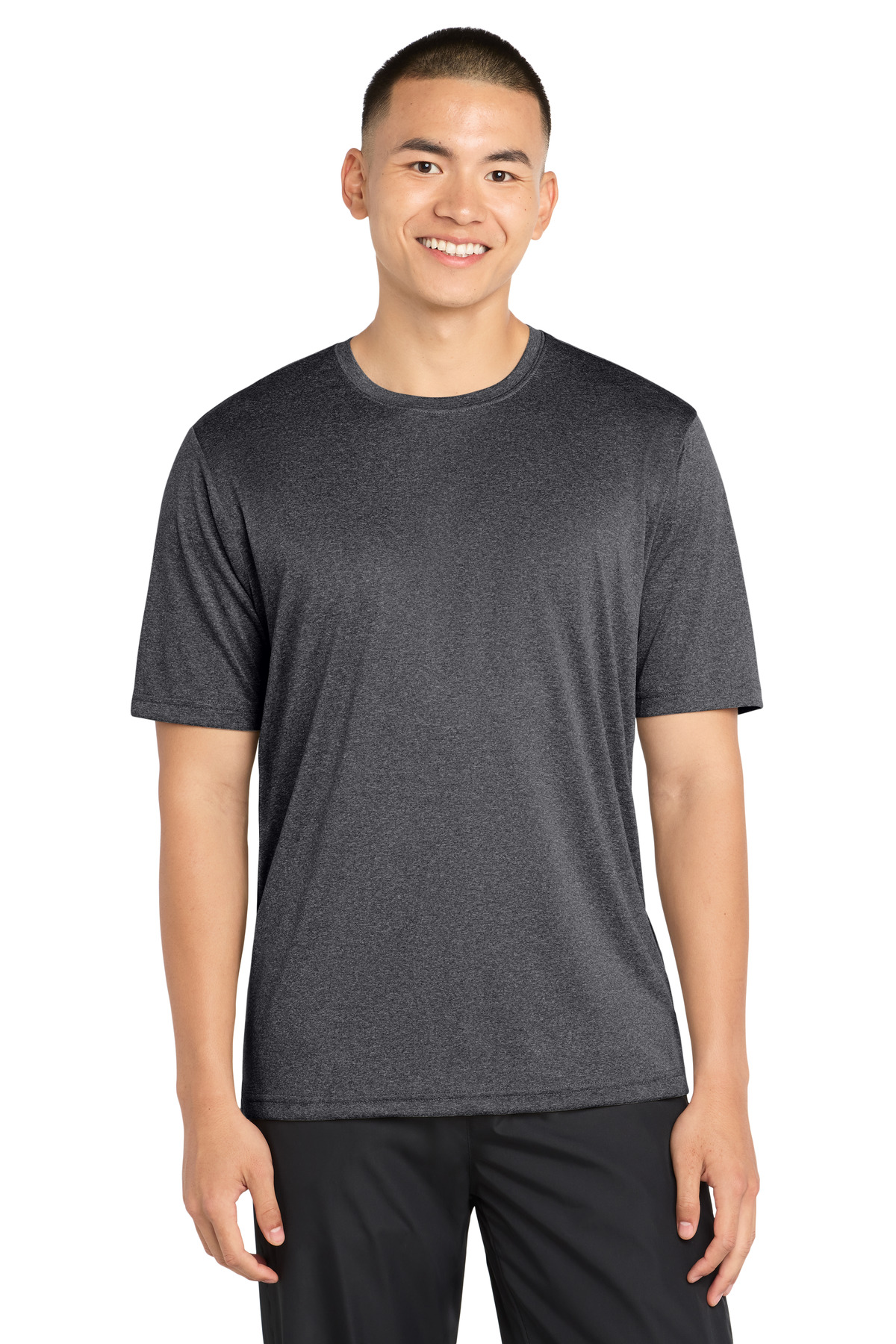 Sport-Tek Sport-Tek Tall Heather Contender Tee. TST360 in Graphite Heather