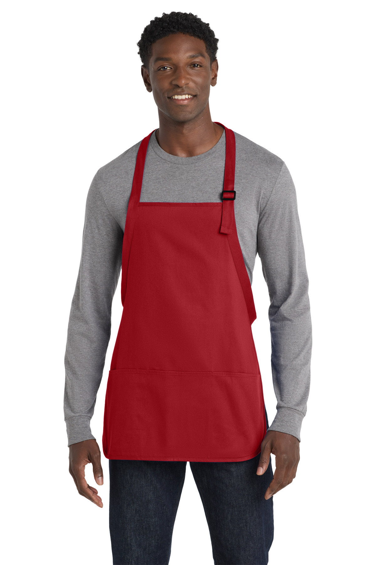 Port Authority Medium-Length Apron with Pouch Pockets. A510 - Image 4