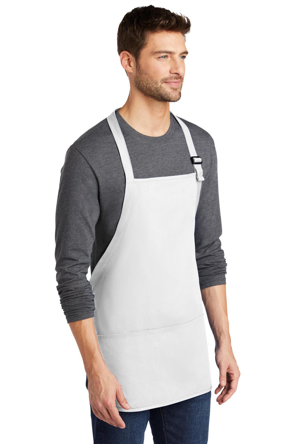 Port Authority Medium-Length Apron with Pouch Pockets. A510