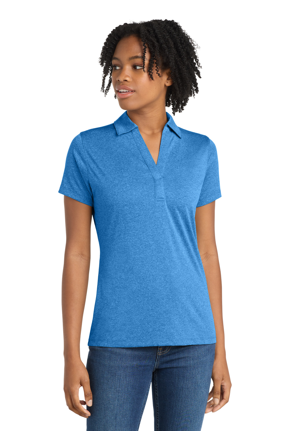 Sport-Tek Ladies Hospitality Polos & Knits ® Ladies Heather Contender Polo.-Sport-Tek
