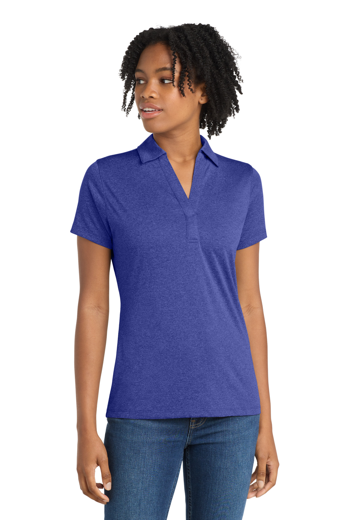 Sport-Tek Women's Heather Contender Polo. LST660