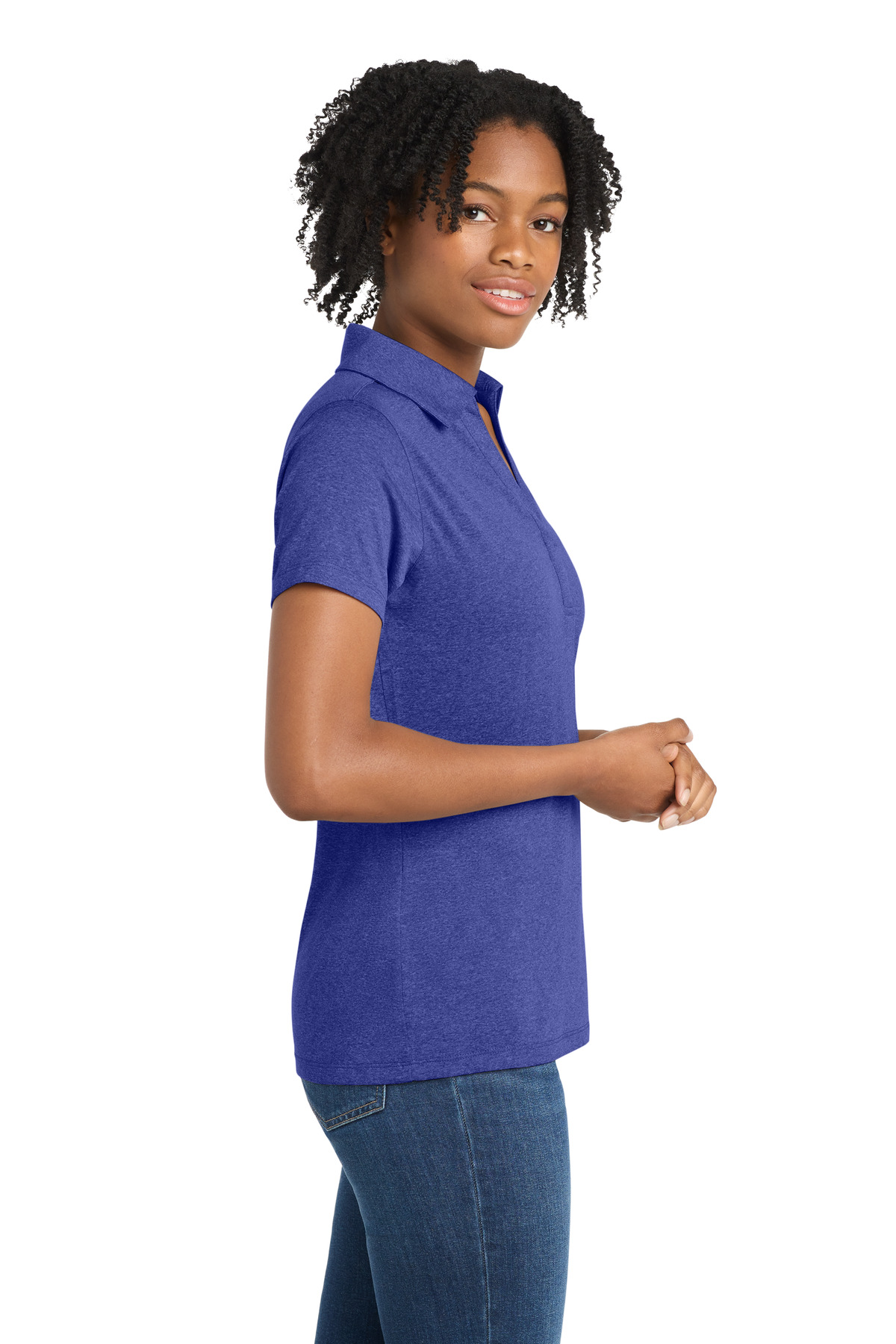 Sport-Tek Women's Heather Contender Polo. LST660