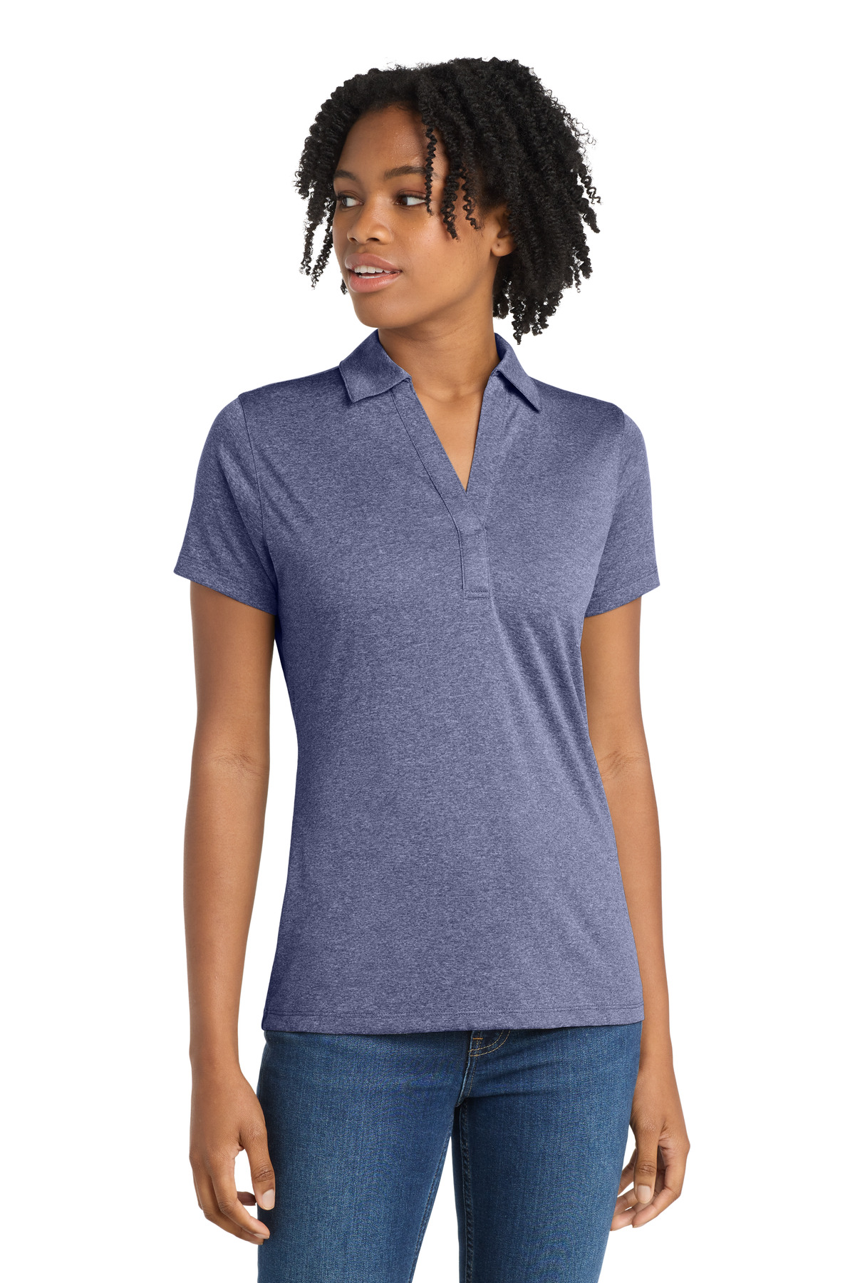Sport-Tek Women's Heather Contender Polo. LST660