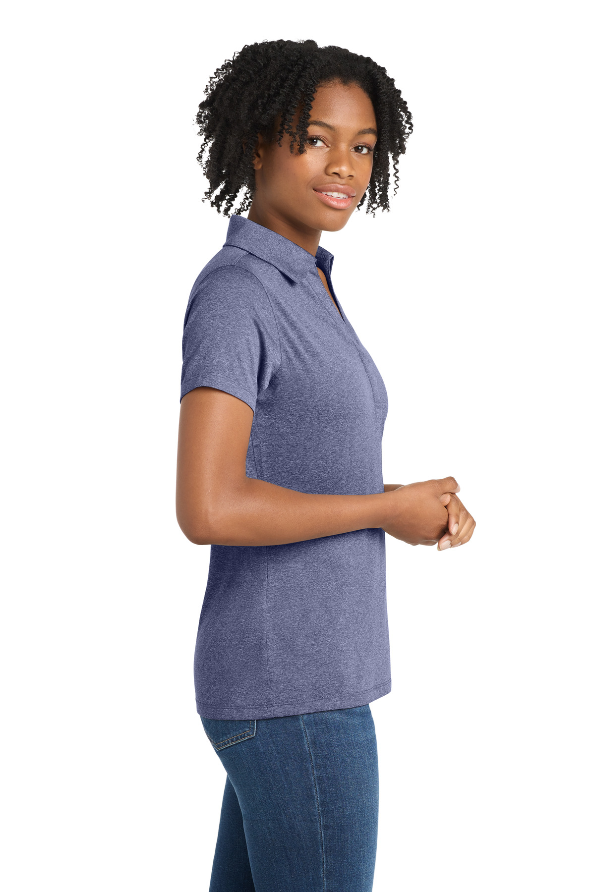 Sport-Tek Women's Heather Contender Polo. LST660